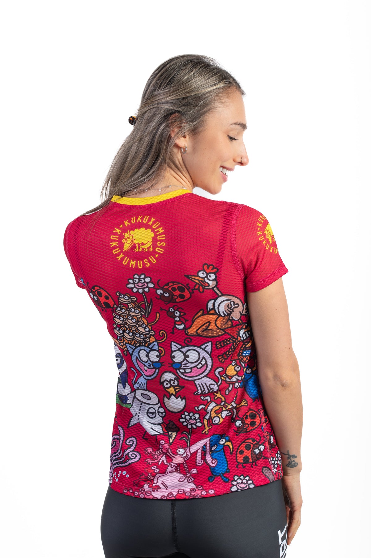 OTSO Damen Kurzarm-Funktionsshirt - Kukuxumusu Mix Kuku – Produktansicht 7