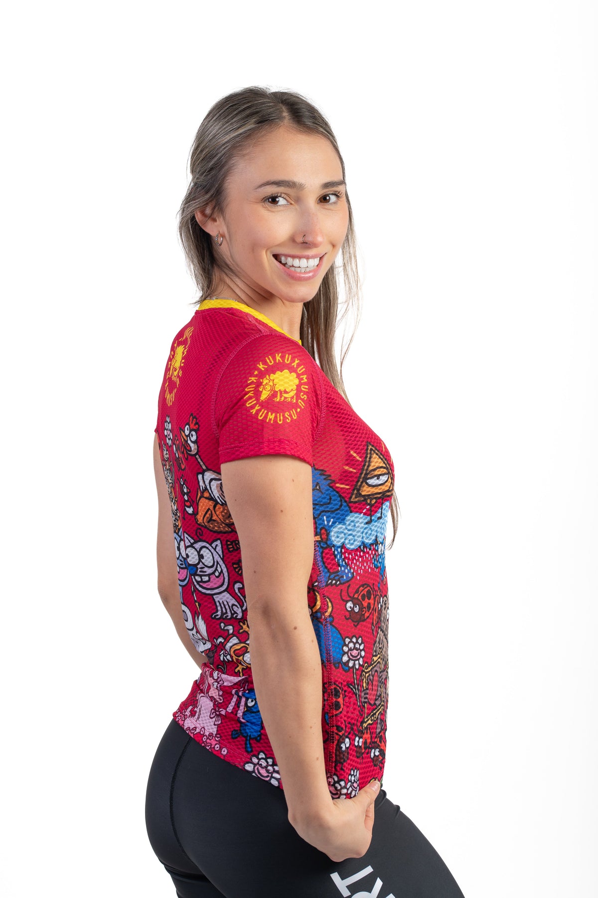 OTSO Damen Kurzarm-Funktionsshirt - Kukuxumusu Mix Kuku – Produktansicht 6