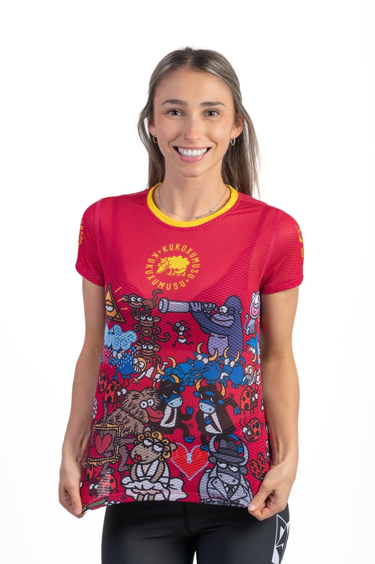 OTSO Damen Kurzarm-Funktionsshirt - Kukuxumusu Mix Kuku – Produktansicht 4