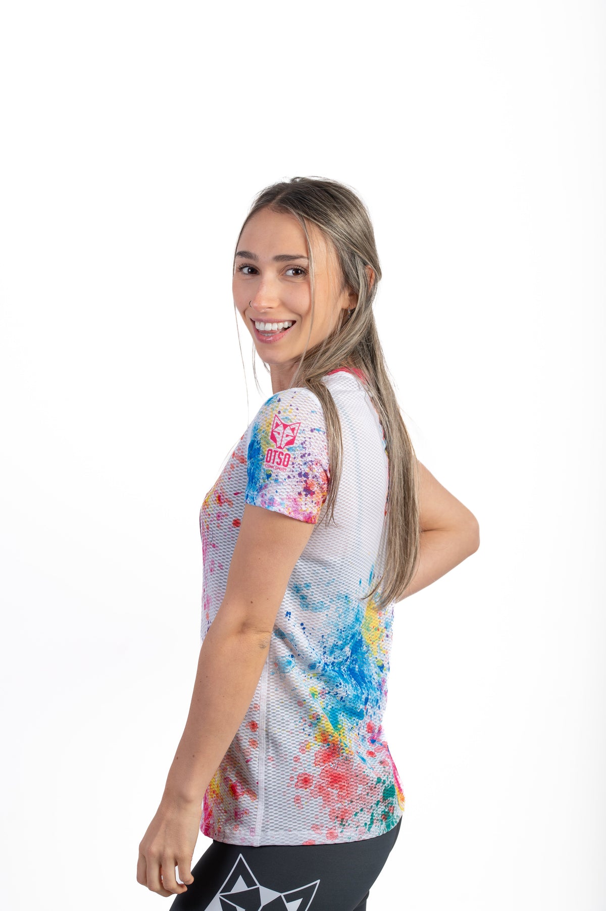 OTSO Damen Kurzarm-Funktionsshirt - Chupa Chups Paint – Produktansicht 5