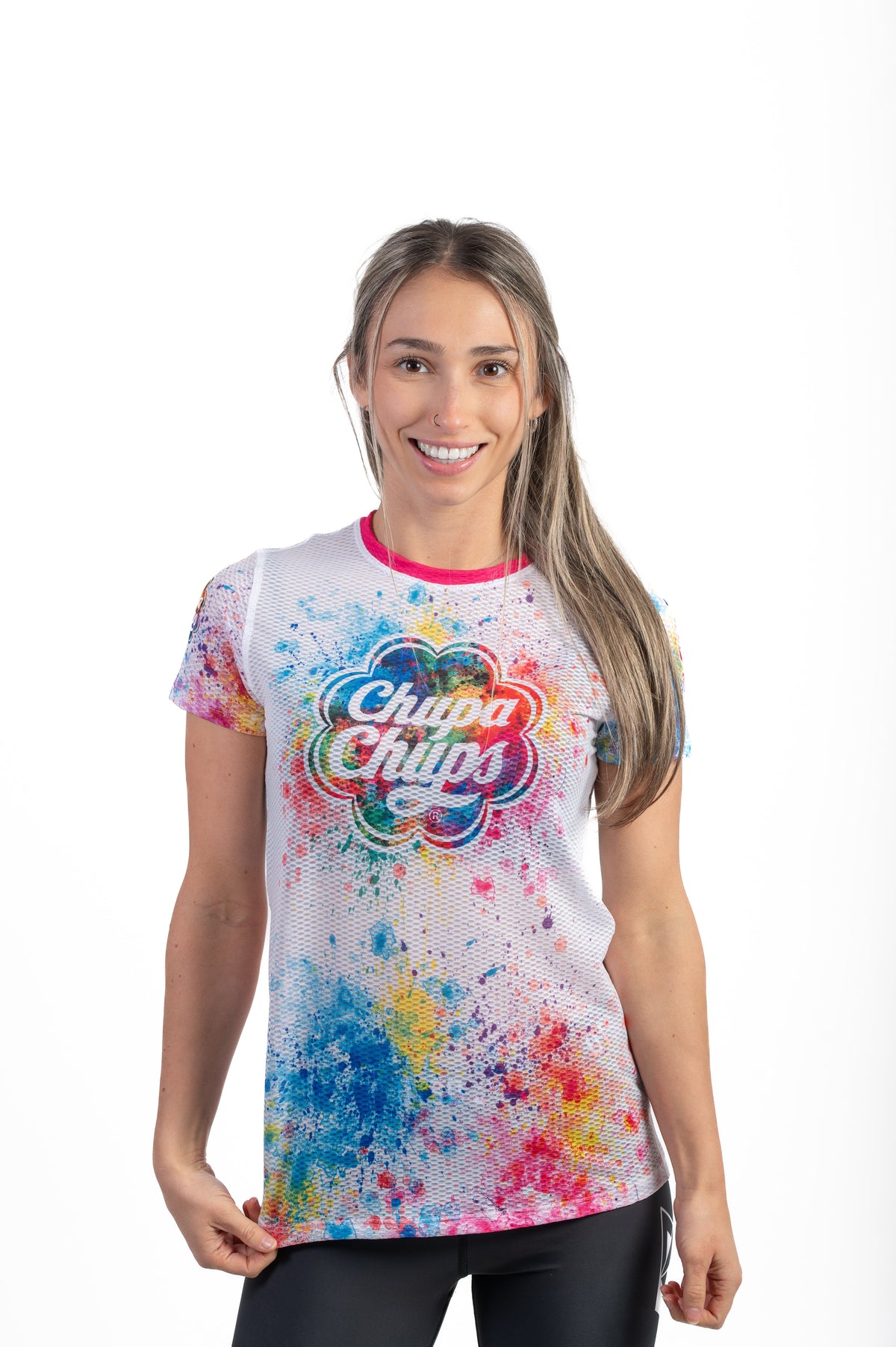 OTSO Damen Kurzarm-Funktionsshirt - Chupa Chups Paint – Produktansicht 3