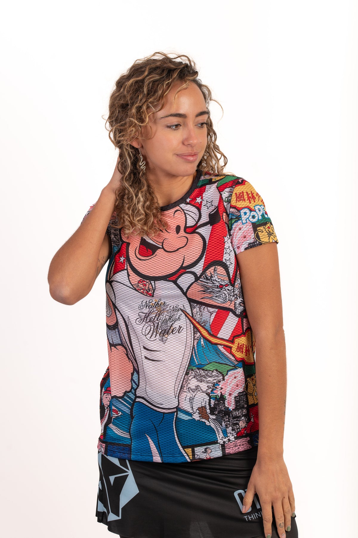 OTSO Damen Kurzarm-Funktionsshirt - Popeye Art Show – Produktansicht 4