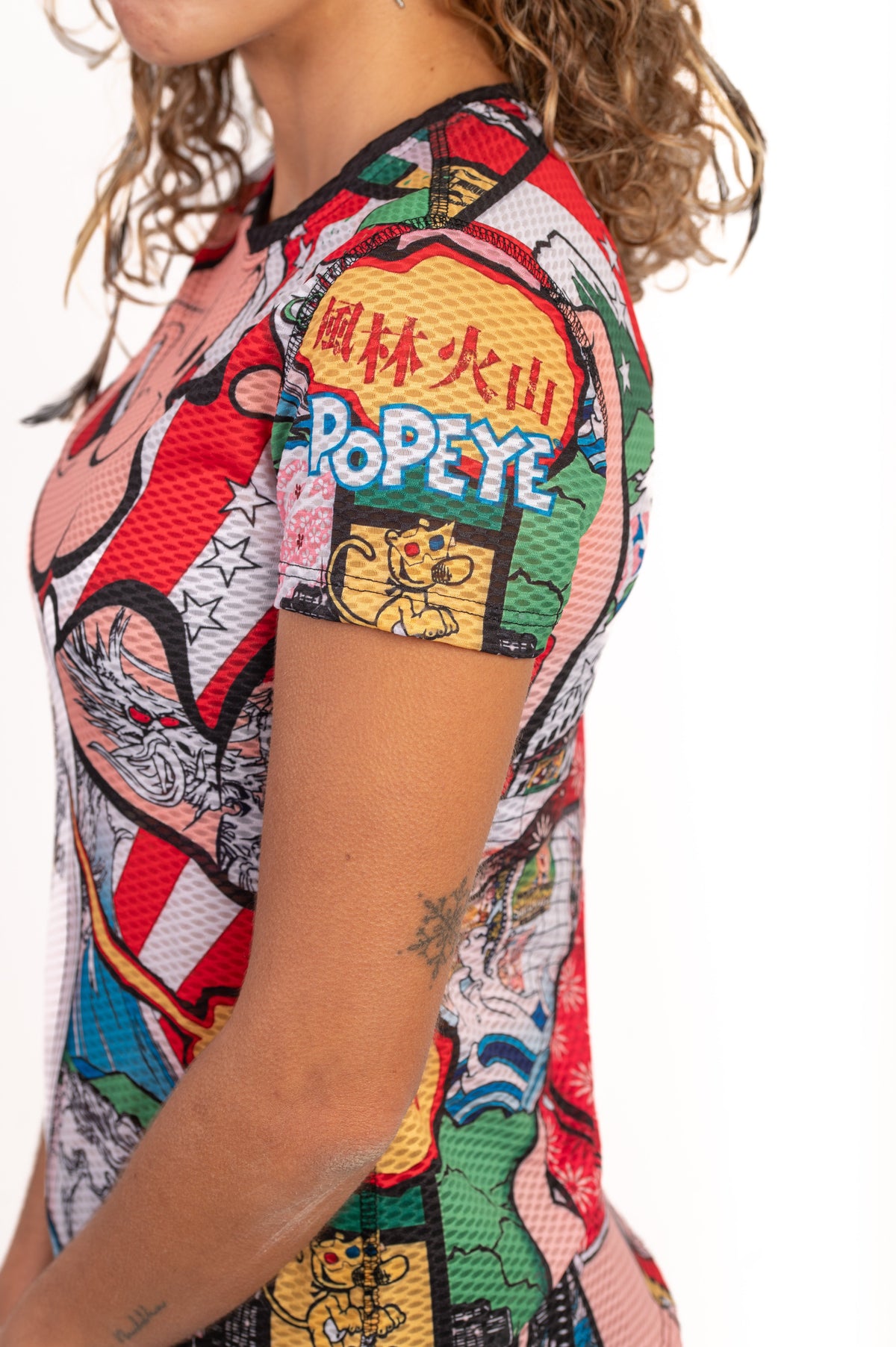 OTSO Damen Kurzarm-Funktionsshirt - Popeye Art Show – Produktansicht 11