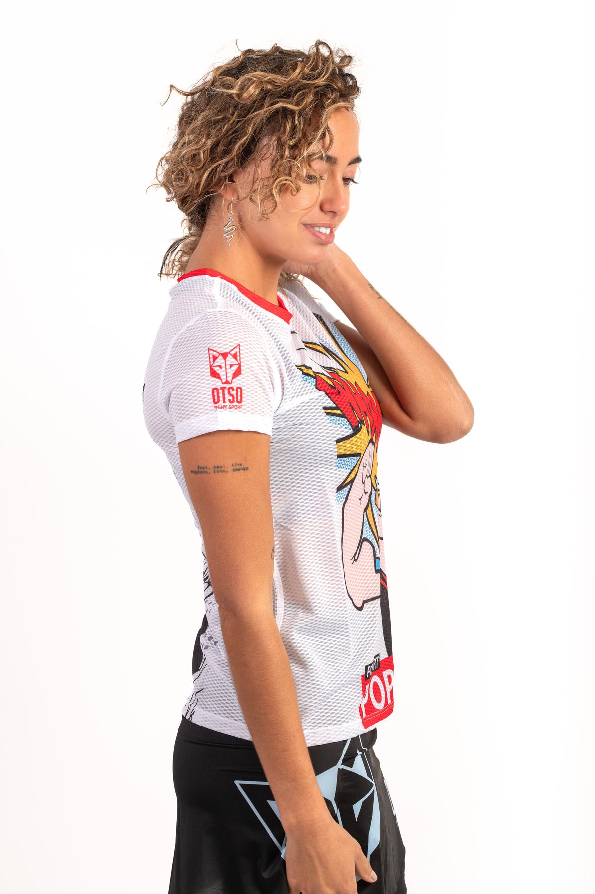OTSO Damen Kurzarm-Funktionsshirt - Popeye Pop Art – Produktansicht 5