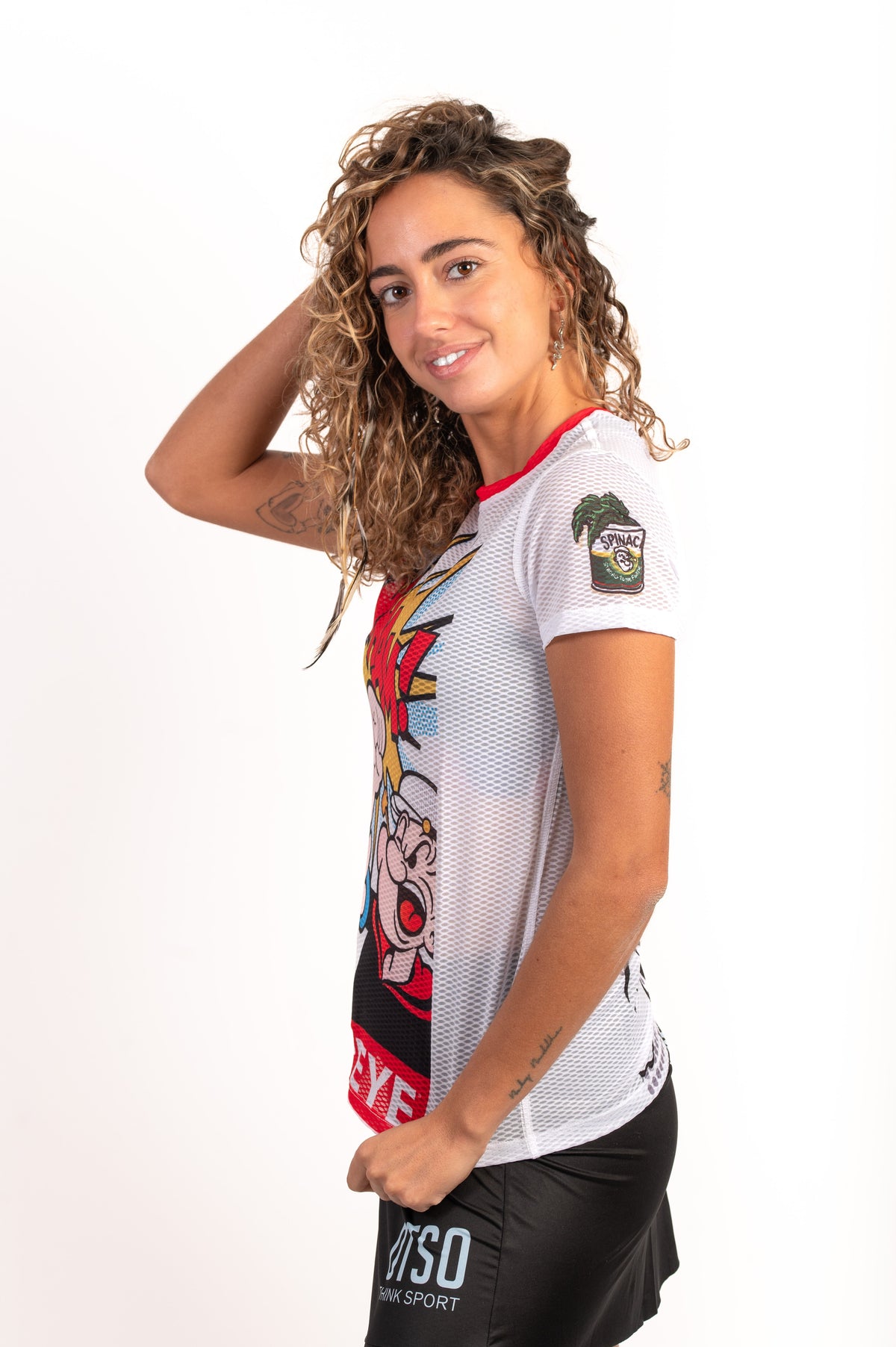 OTSO Damen Kurzarm-Funktionsshirt - Popeye Pop Art – Produktansicht 4