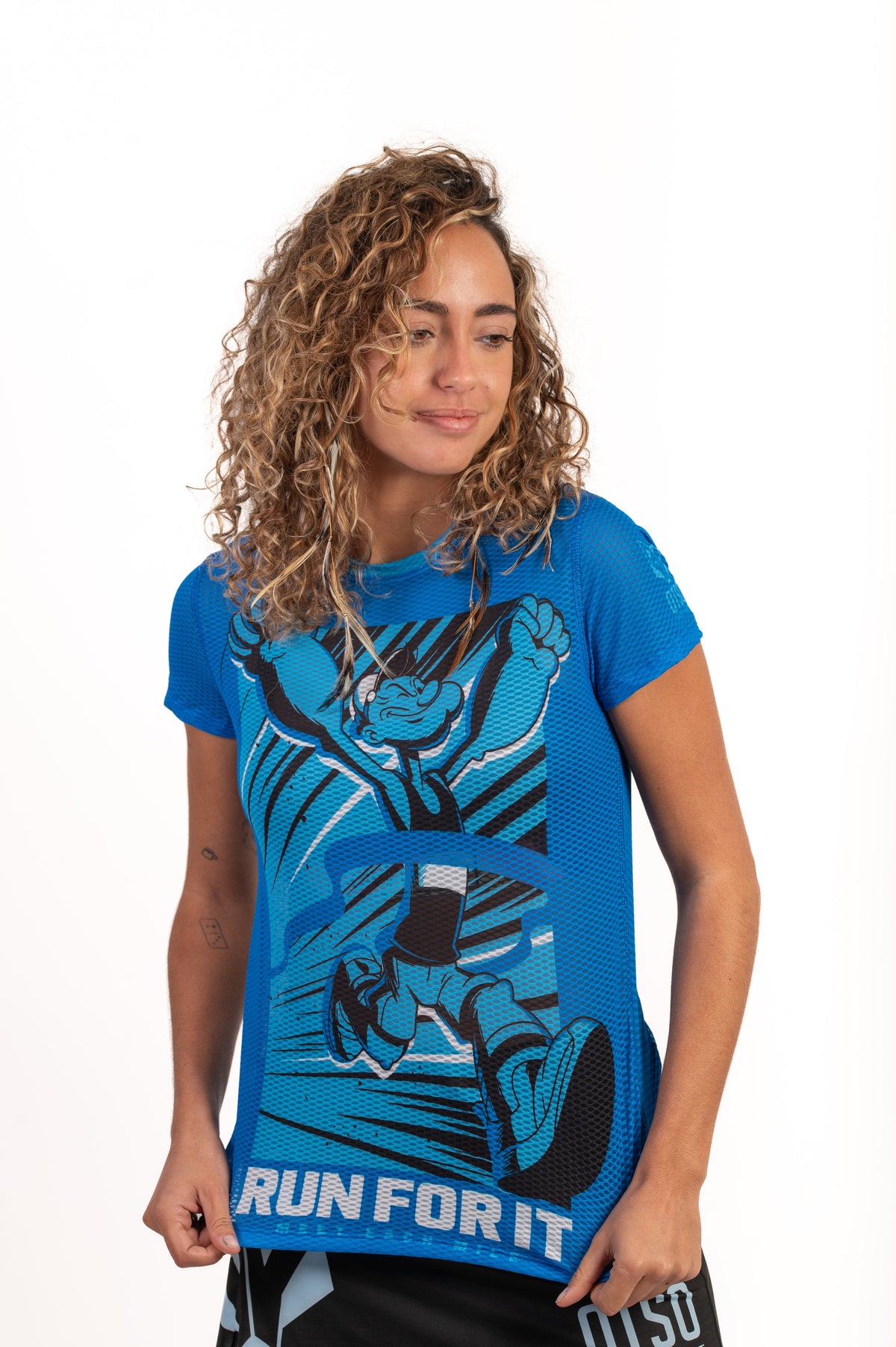 OTSO Damen Kurzarm-Funktionsshirt - Popeye Run For It – Produktansicht 4
