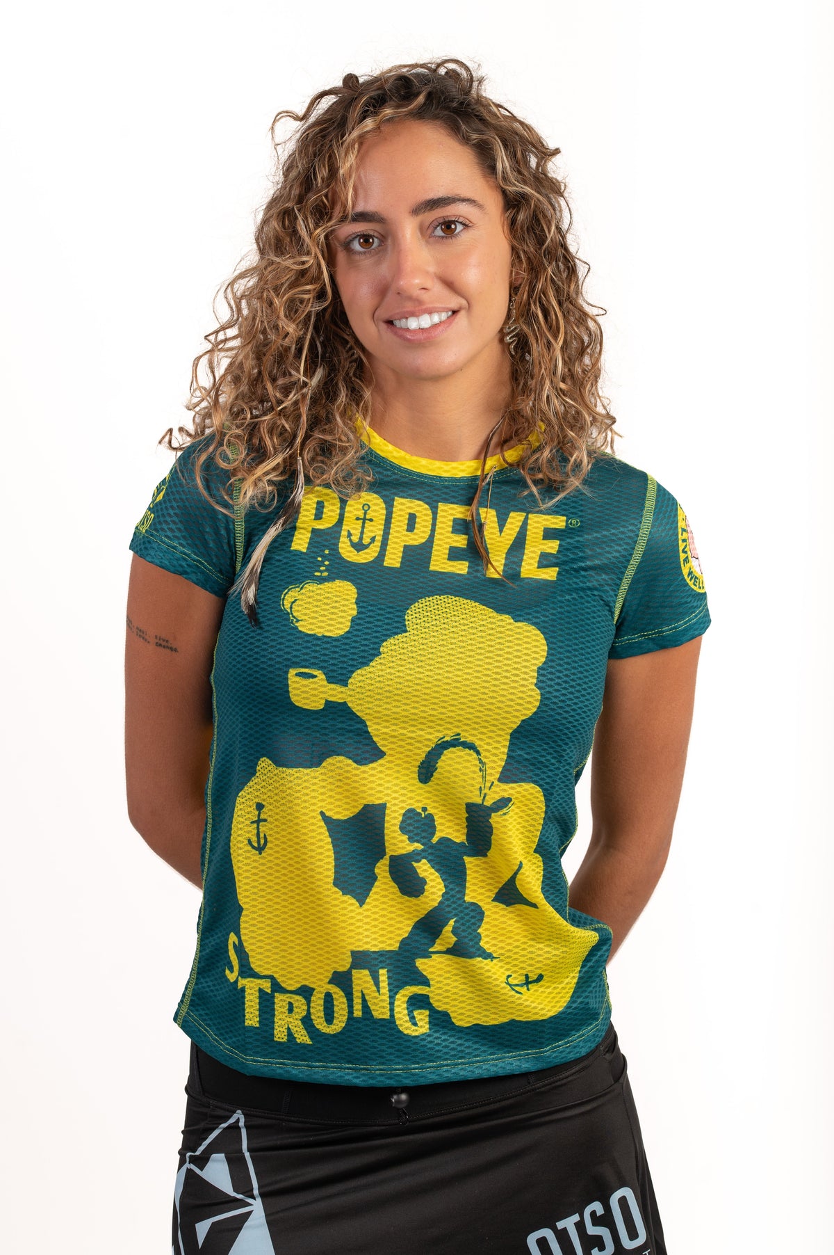 OTSO Damen Kurzarm-Funktionsshirt - Popeye Strong – Produktansicht 3