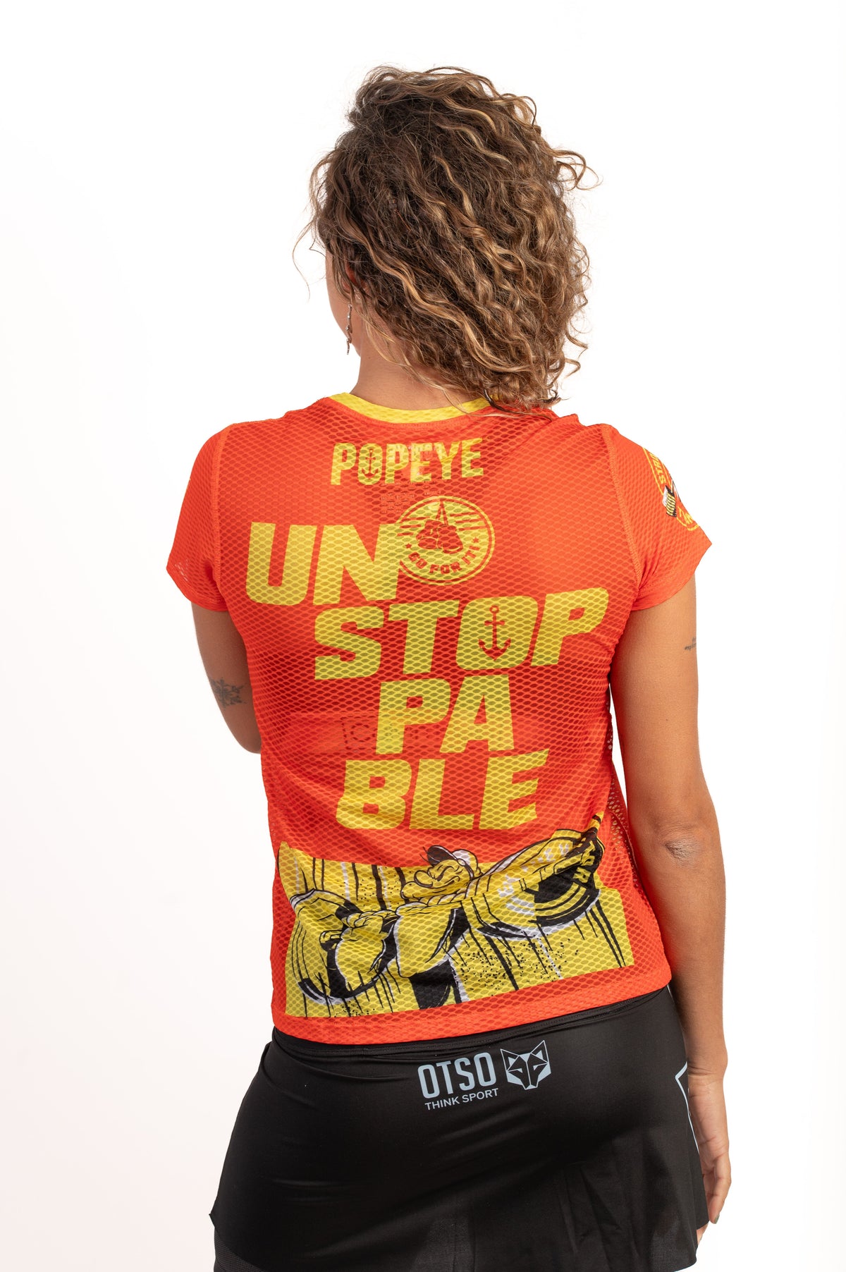OTSO Damen Kurzarm-Funktionsshirt - Popeye Unstoppable – Produktansicht 7