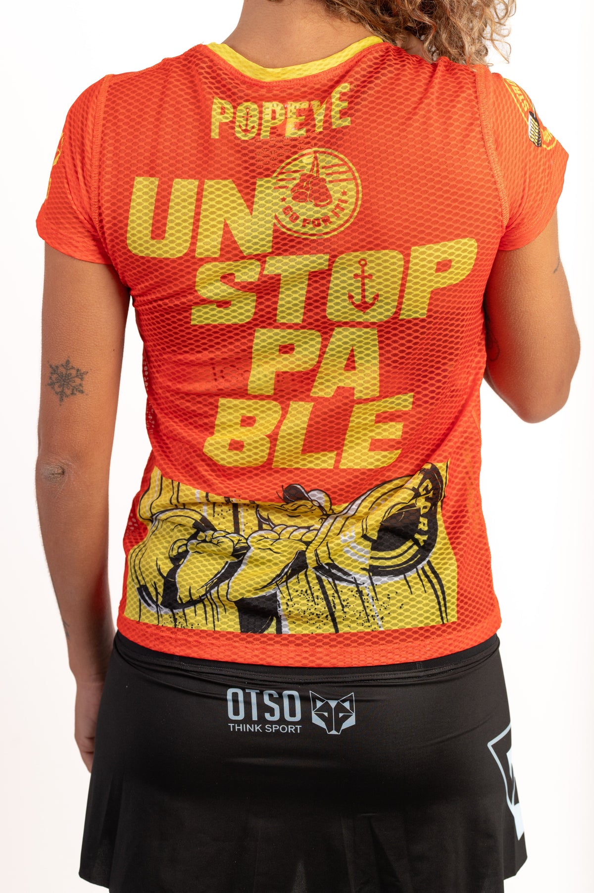 OTSO Damen Kurzarm-Funktionsshirt - Popeye Unstoppable – Produktansicht 8
