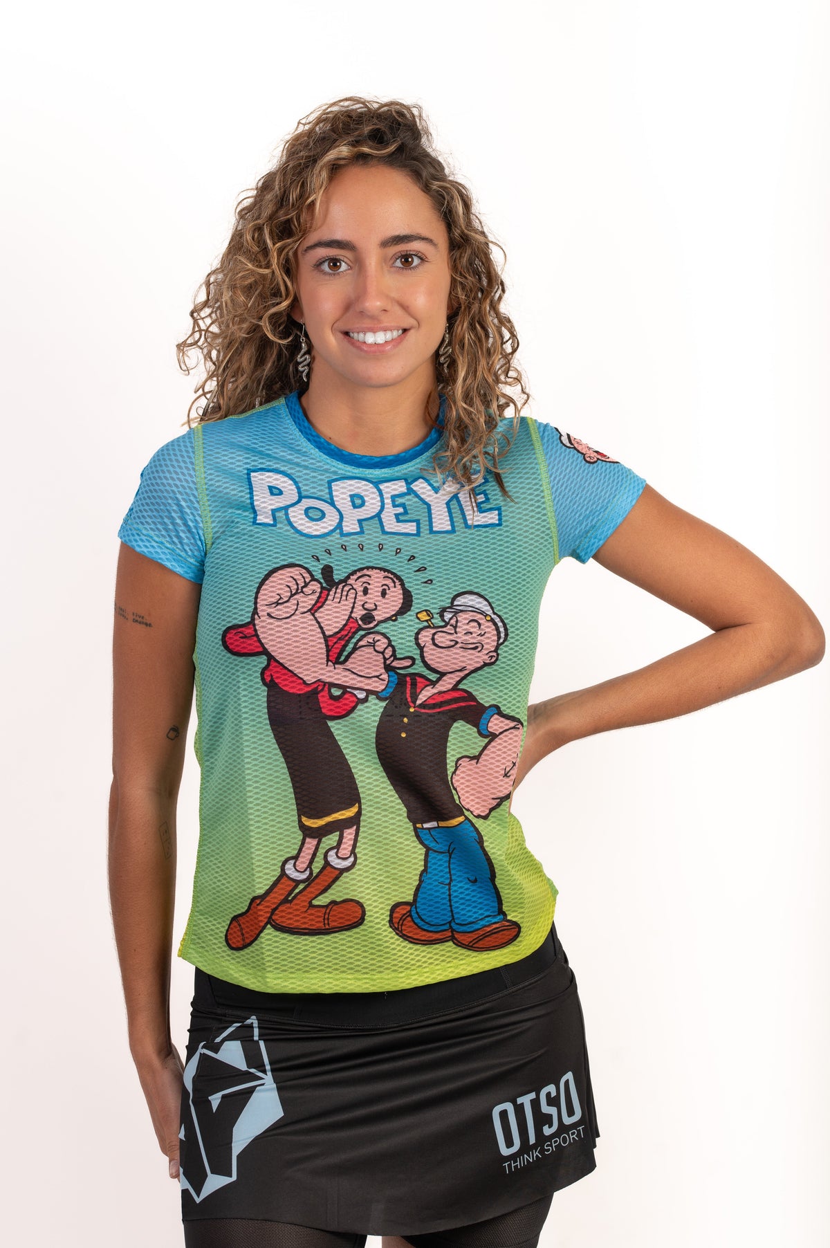 OTSO Damen Kurzarm-Funktionsshirt - Popeye & Olive – Produktansicht 3