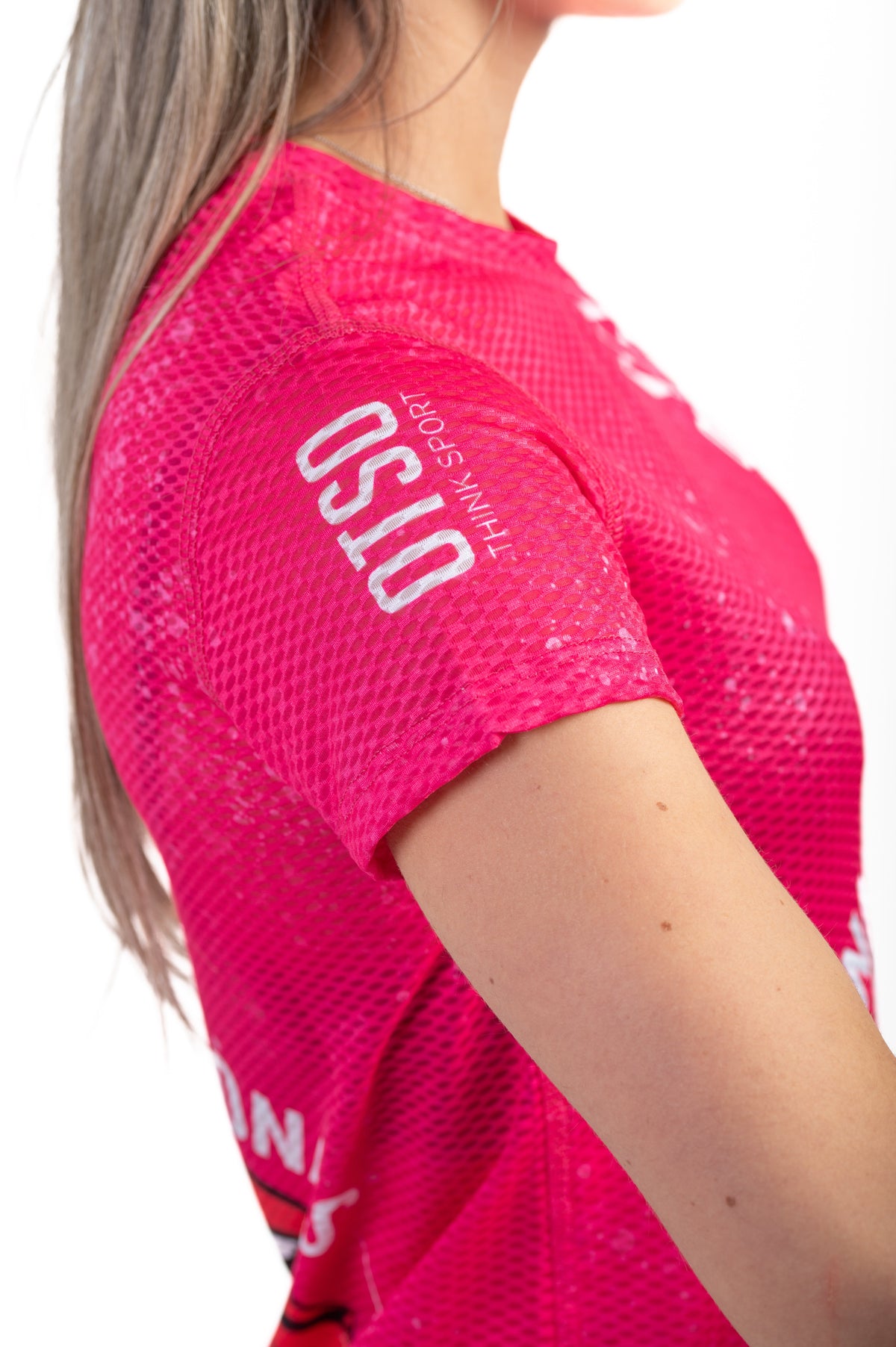 OTSO Damen Kurzarm-Funktionsshirt - Running Stones Pink – Produktansicht 10