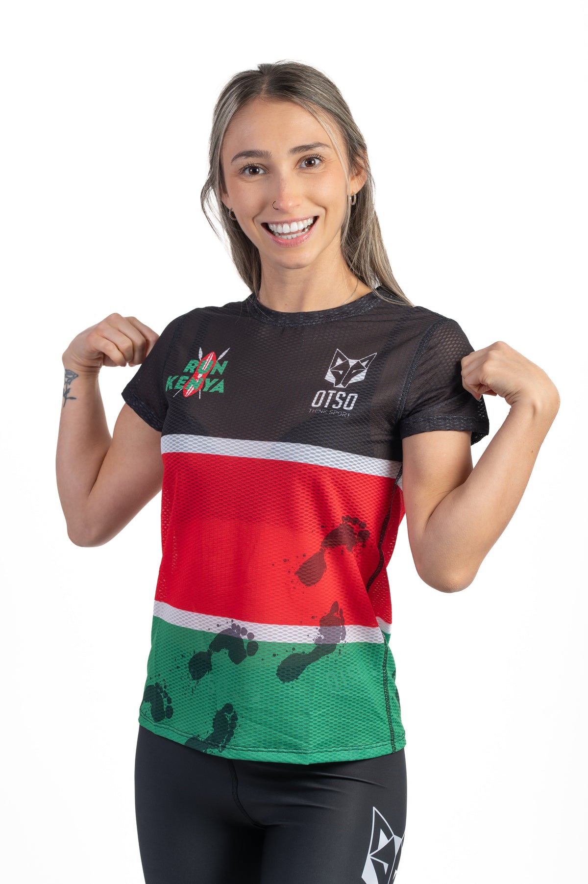 OTSO Damen Kurzarm-Funktionsshirt - Run Kenya – Produktansicht 4
