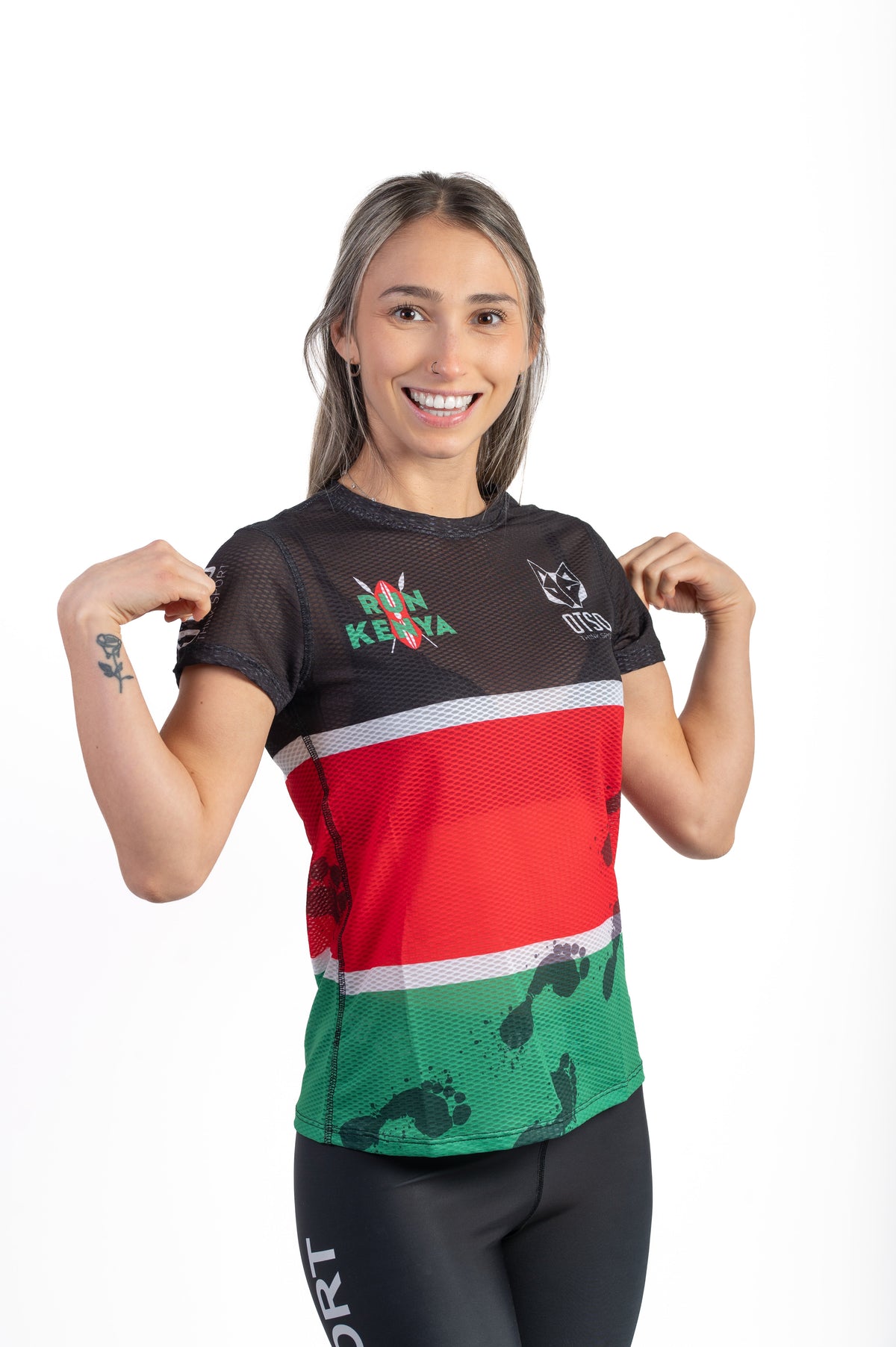 OTSO Damen Kurzarm-Funktionsshirt - Run Kenya – Produktansicht 5