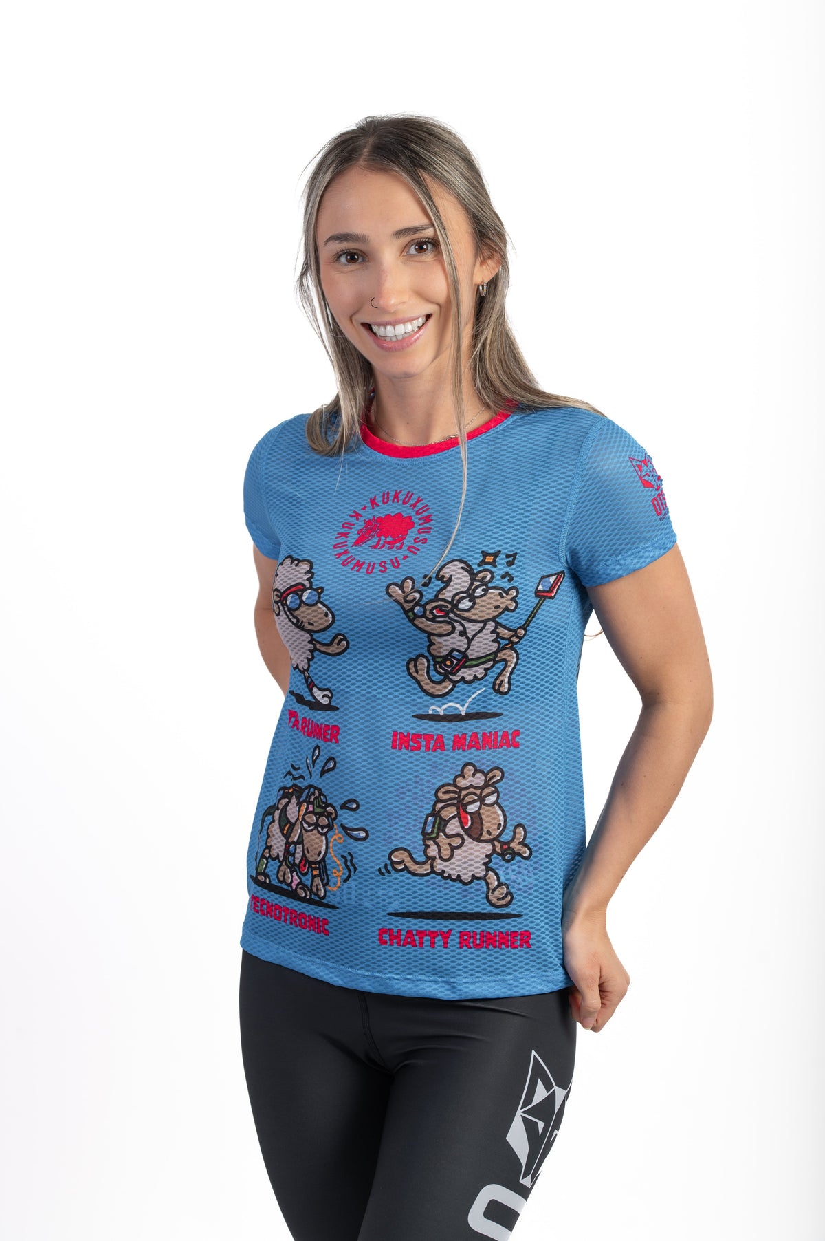 OTSO Damen Kurzarm-Funktionsshirt - Kukuxumusu Runners – Produktansicht 3