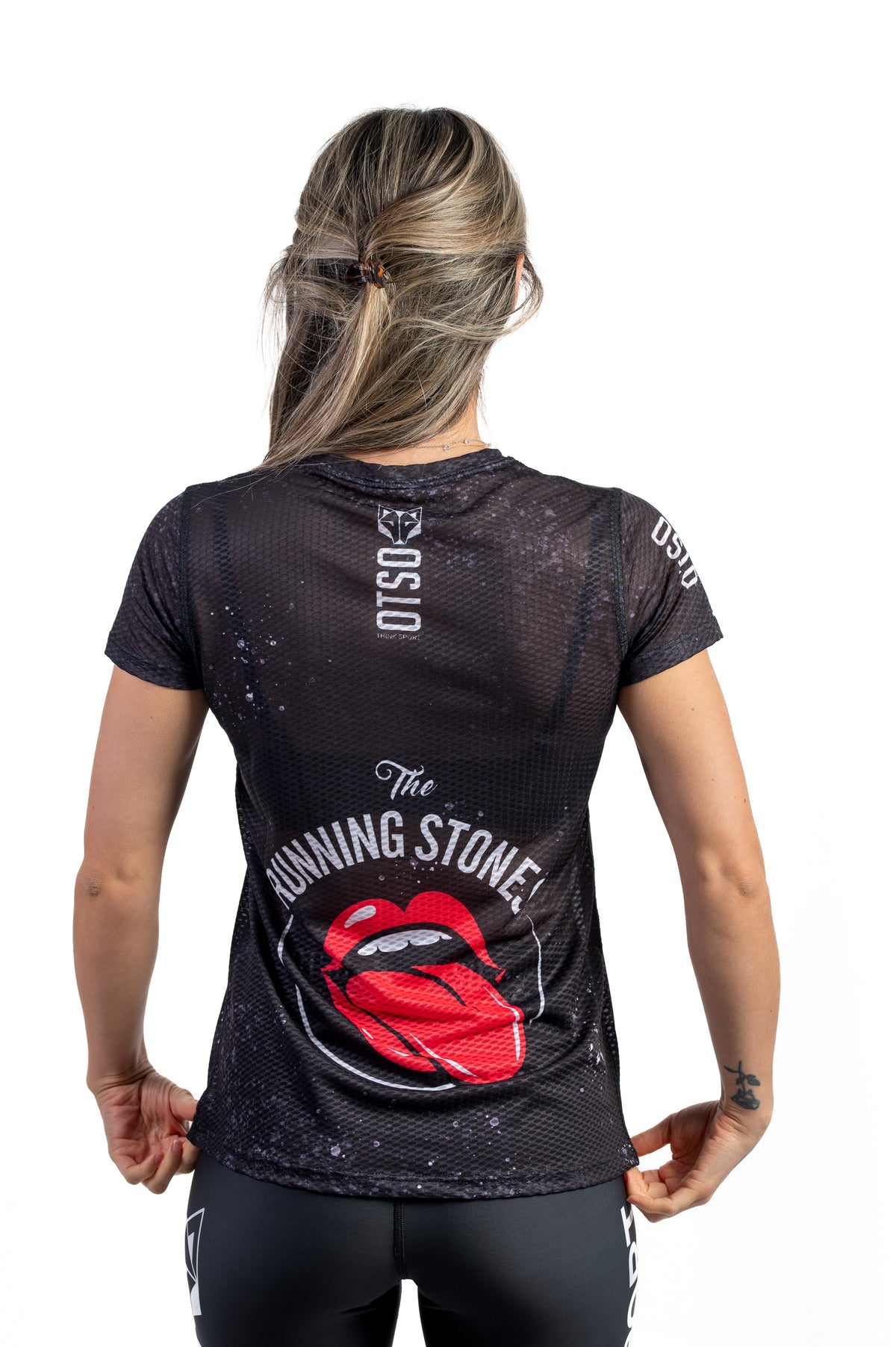 OTSO Damen Kurzarm-Funktionsshirt - Running Stones – Produktansicht 7