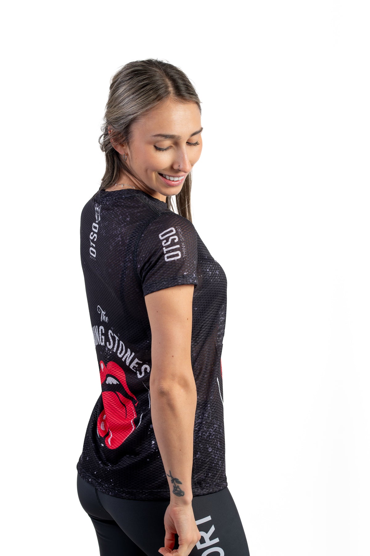 OTSO Damen Kurzarm-Funktionsshirt - Running Stones – Produktansicht 6