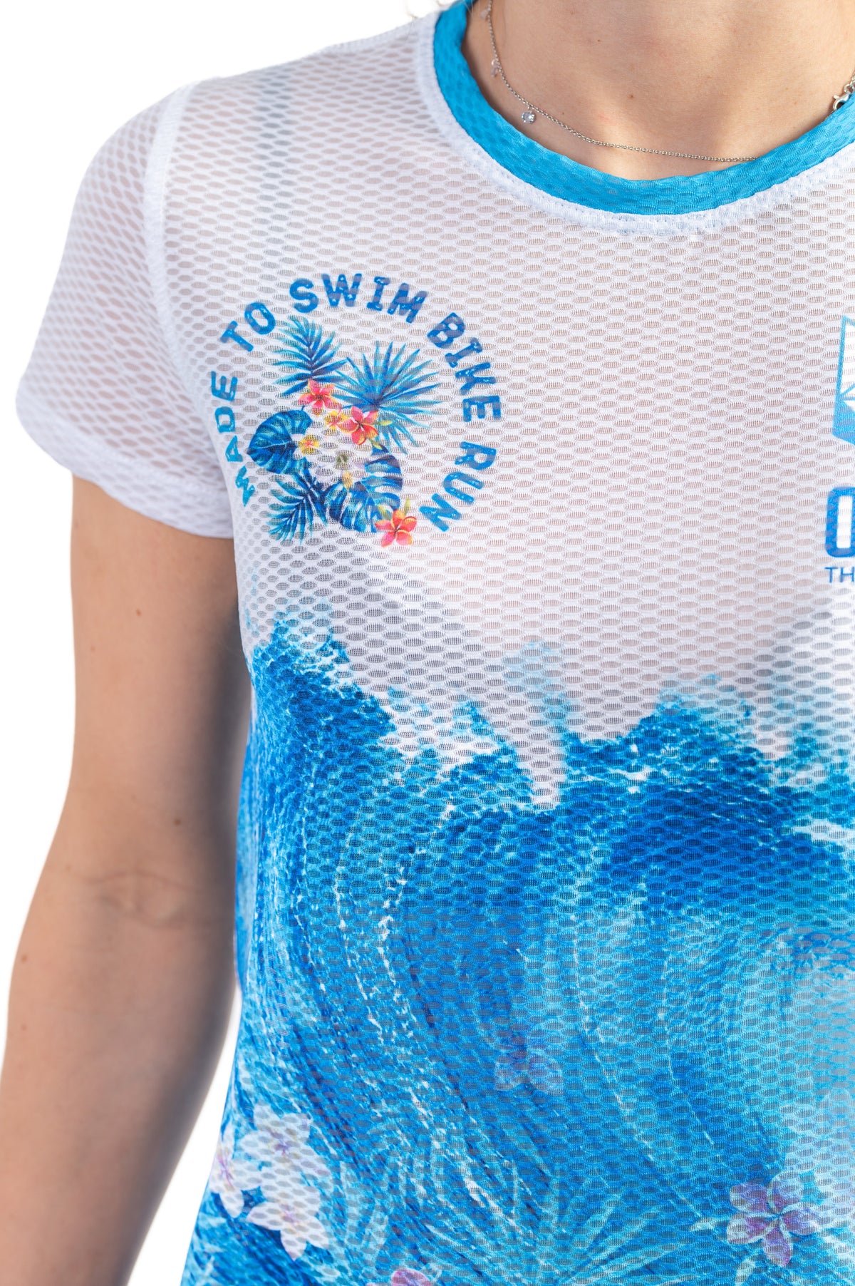 OTSO Damen Kurzarm-Funktionsshirt - Swim Bike Run Wave – Produktansicht 8