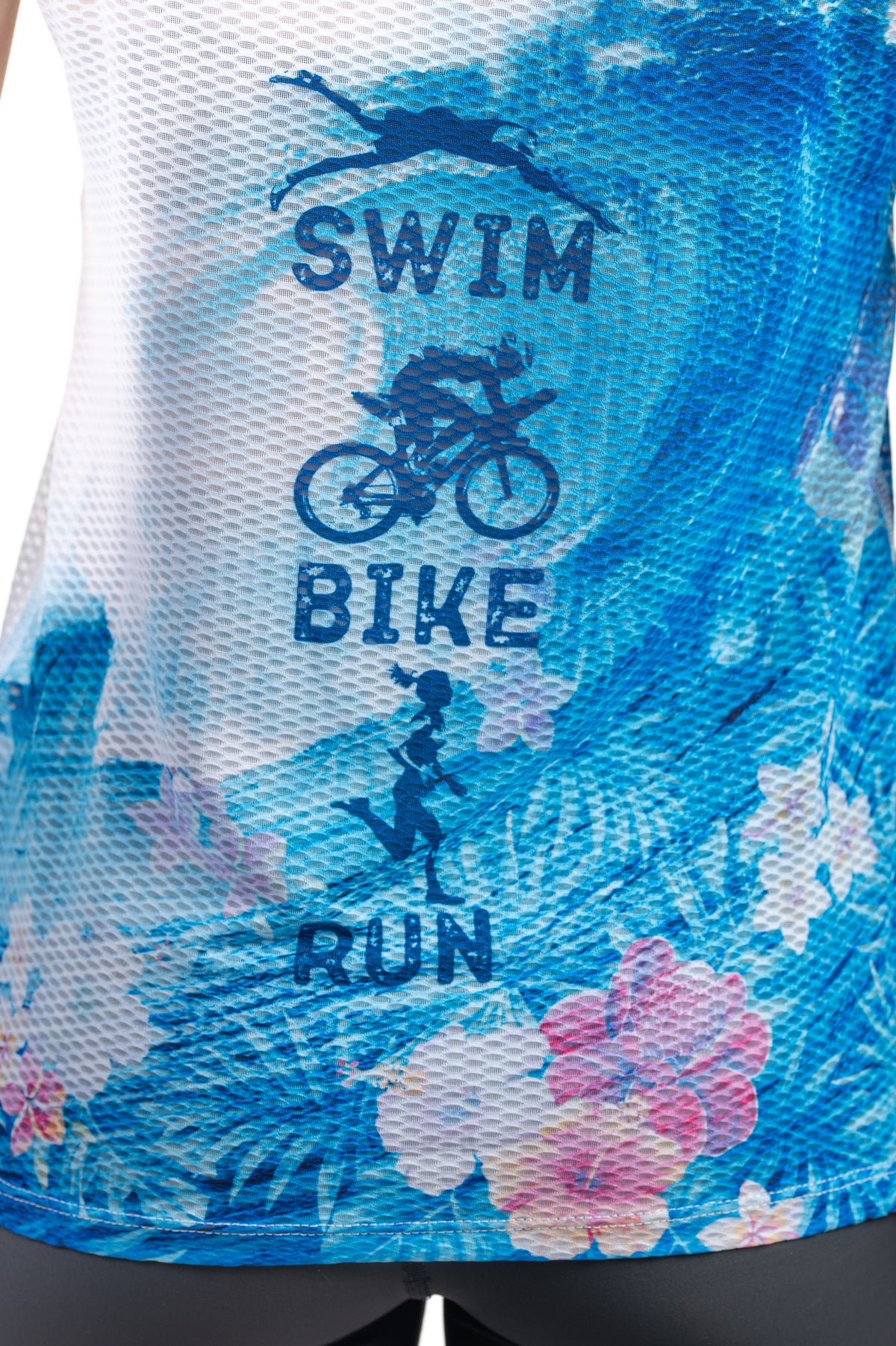 OTSO Damen Kurzarm-Funktionsshirt - Swim Bike Run Wave – Produktansicht 10
