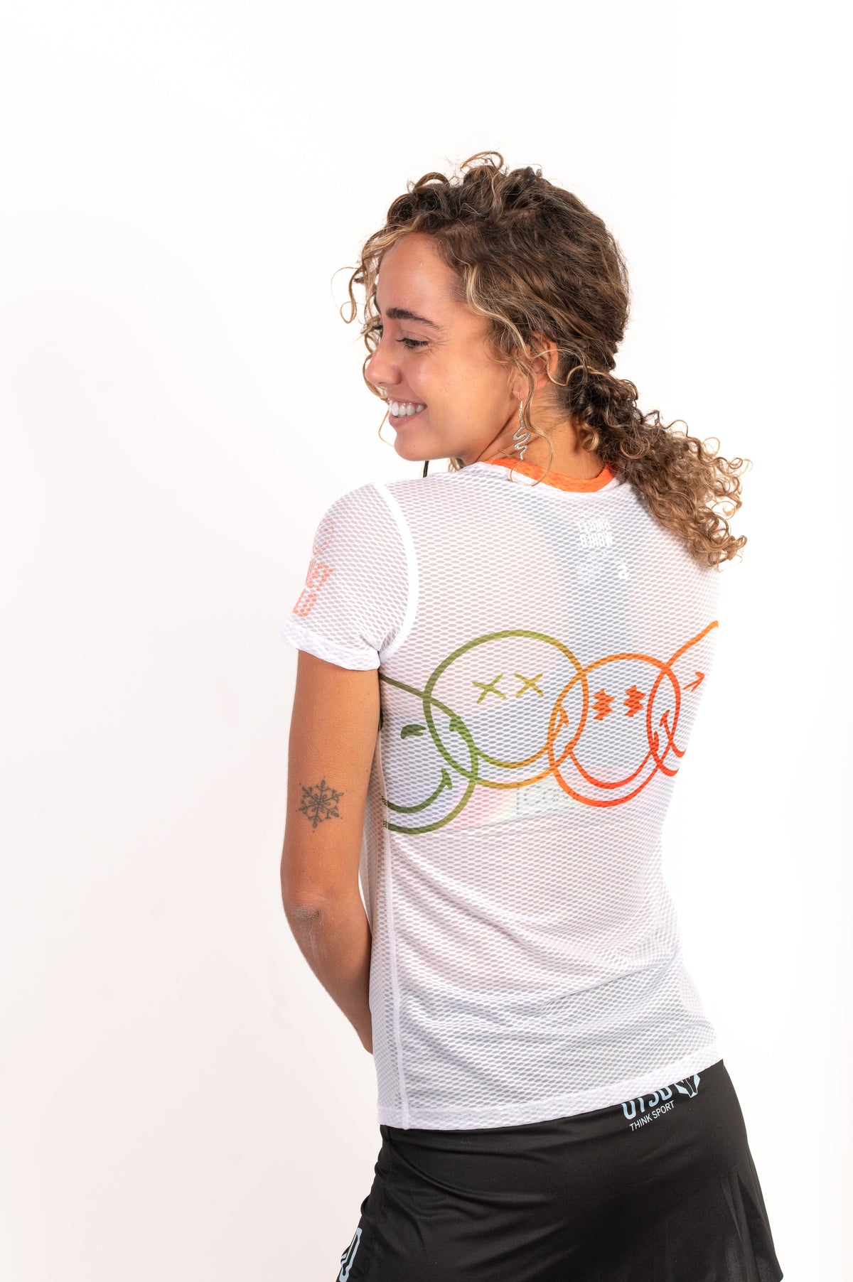 OTSO Damen Kurzarm-Funktionsshirt - S.W.Smiley Believe – Produktansicht 7