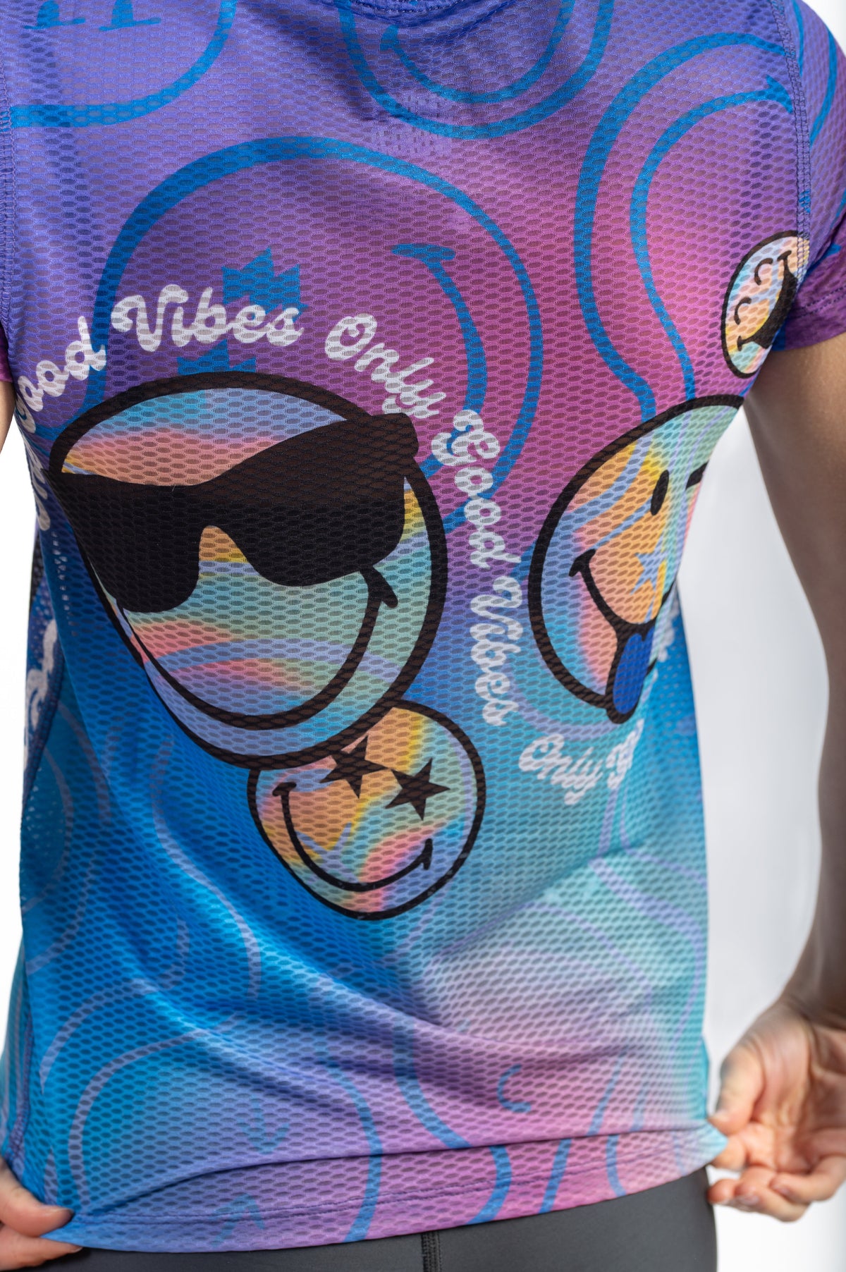 OTSO Damen Kurzarm-Funktionsshirt - S.W.Smiley Vibes – Produktansicht 10