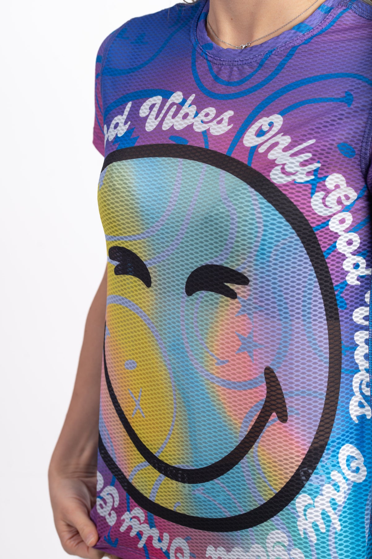 OTSO Damen Kurzarm-Funktionsshirt - S.W.Smiley Vibes – Produktansicht 9