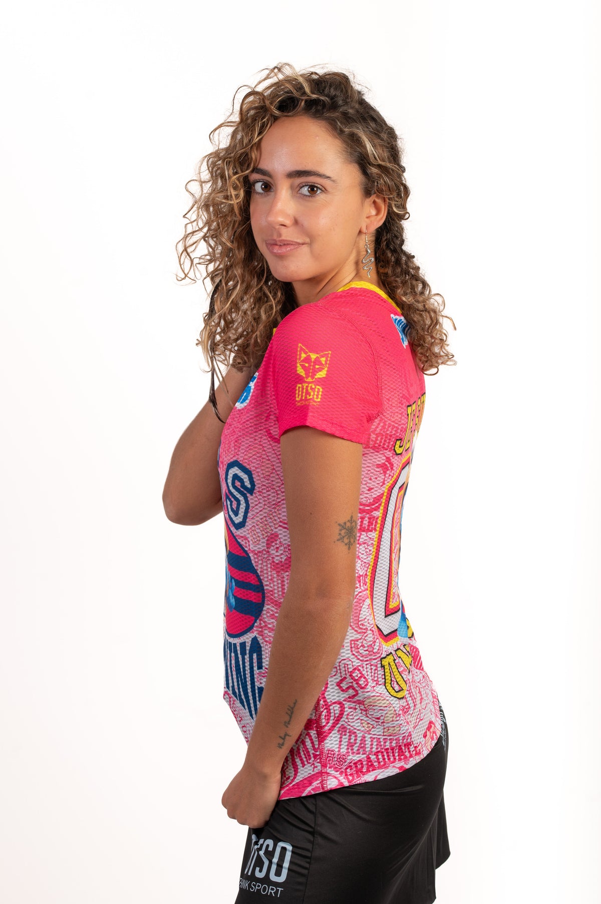 OTSO Damen Kurzarm-Funktionsshirt - Smurfs Hugs – Produktansicht 5