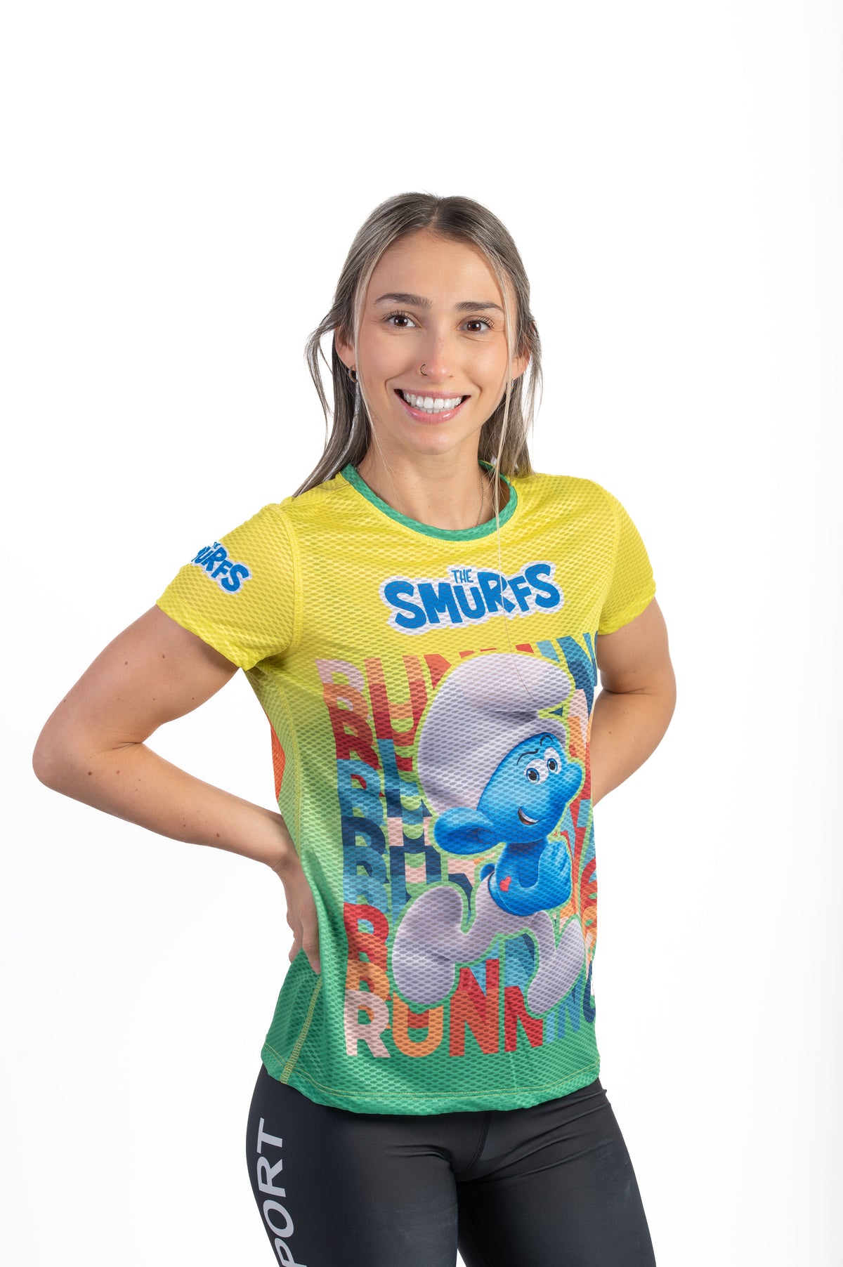 OTSO Damen Kurzarm-Funktionsshirt - Smurf Running – Produktansicht 4