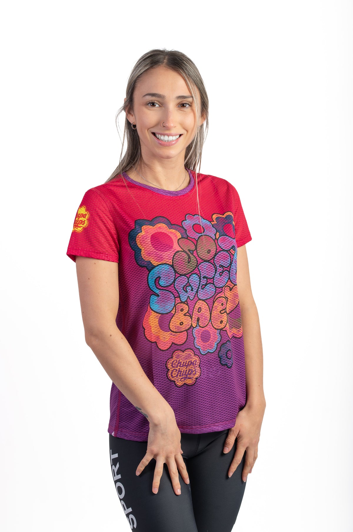OTSO Damen Kurzarm-Funktionsshirt - Chupa Chups Sweet Baby – Produktansicht 3