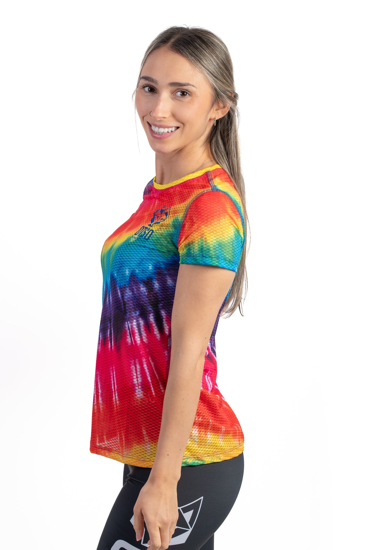 OTSO Damen Kurzarm-Funktionsshirt - Tie Dye – Produktansicht 6