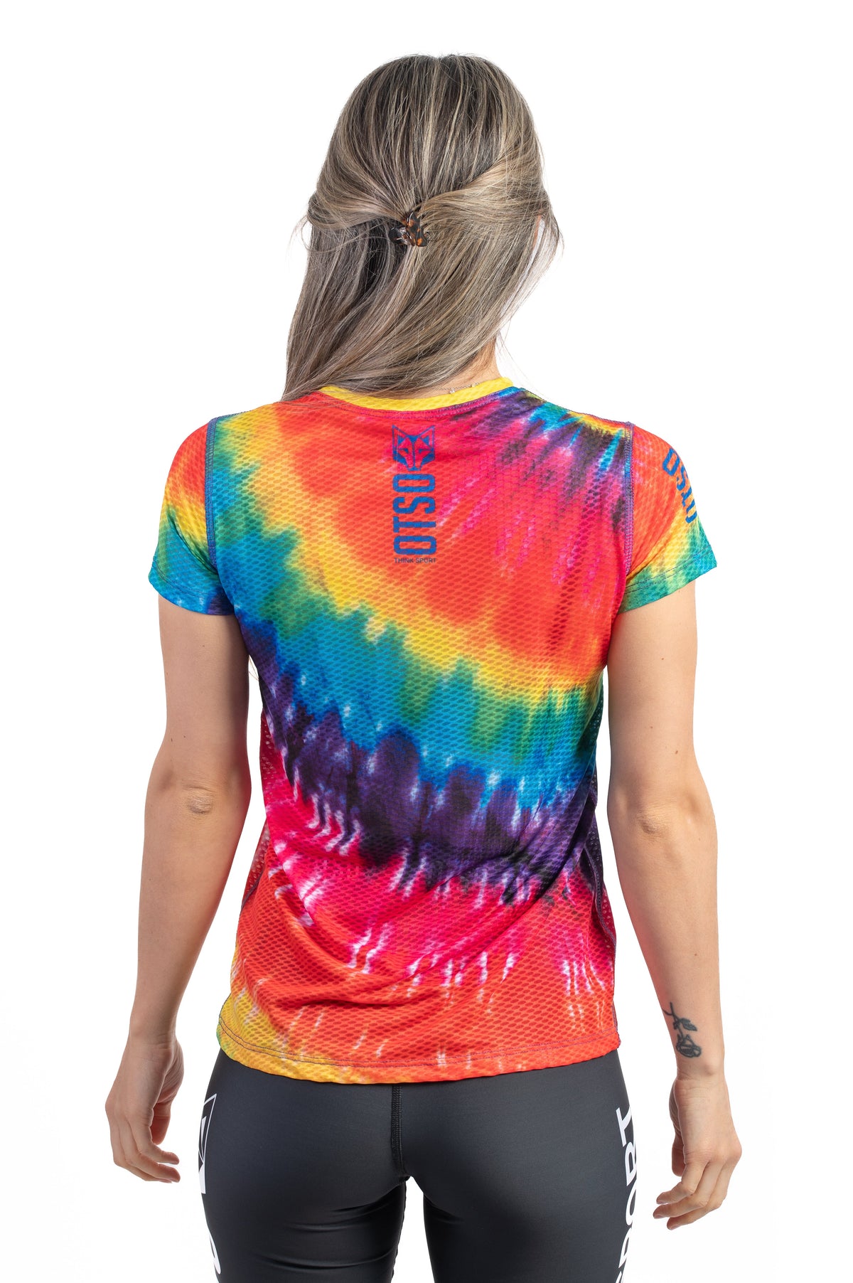 OTSO Damen Kurzarm-Funktionsshirt - Tie Dye – Produktansicht 7