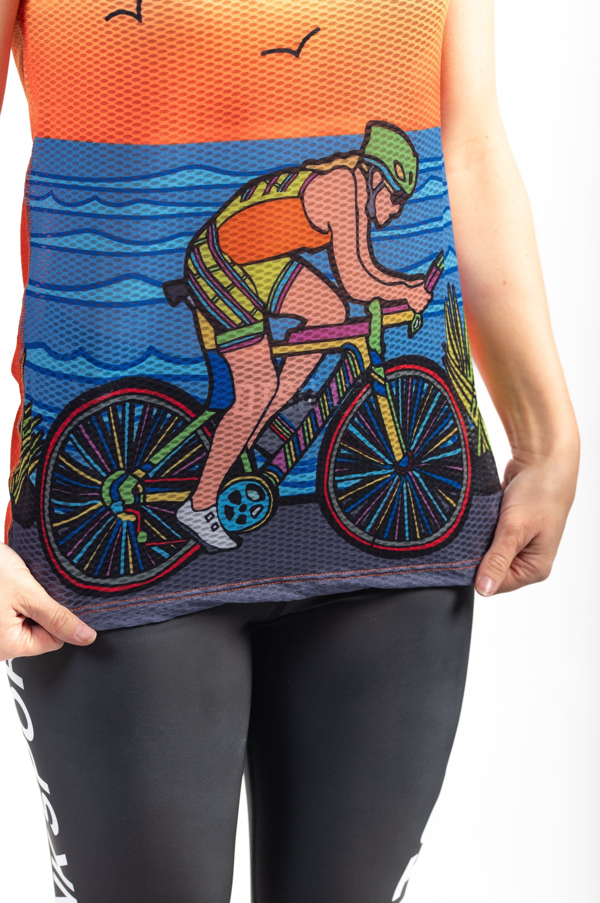 OTSO Damen Kurzarm-Funktionsshirt - Time to Tri Bike – Produktansicht 11