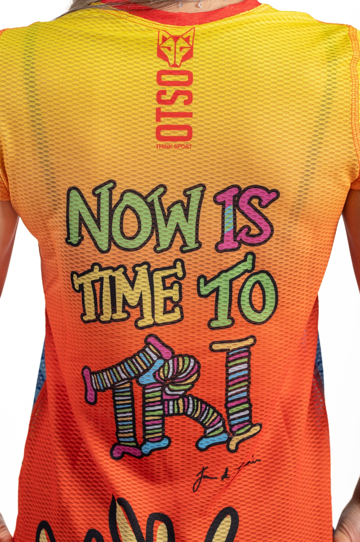 OTSO Damen Kurzarm-Funktionsshirt - Time to Tri Bike – Produktansicht 8