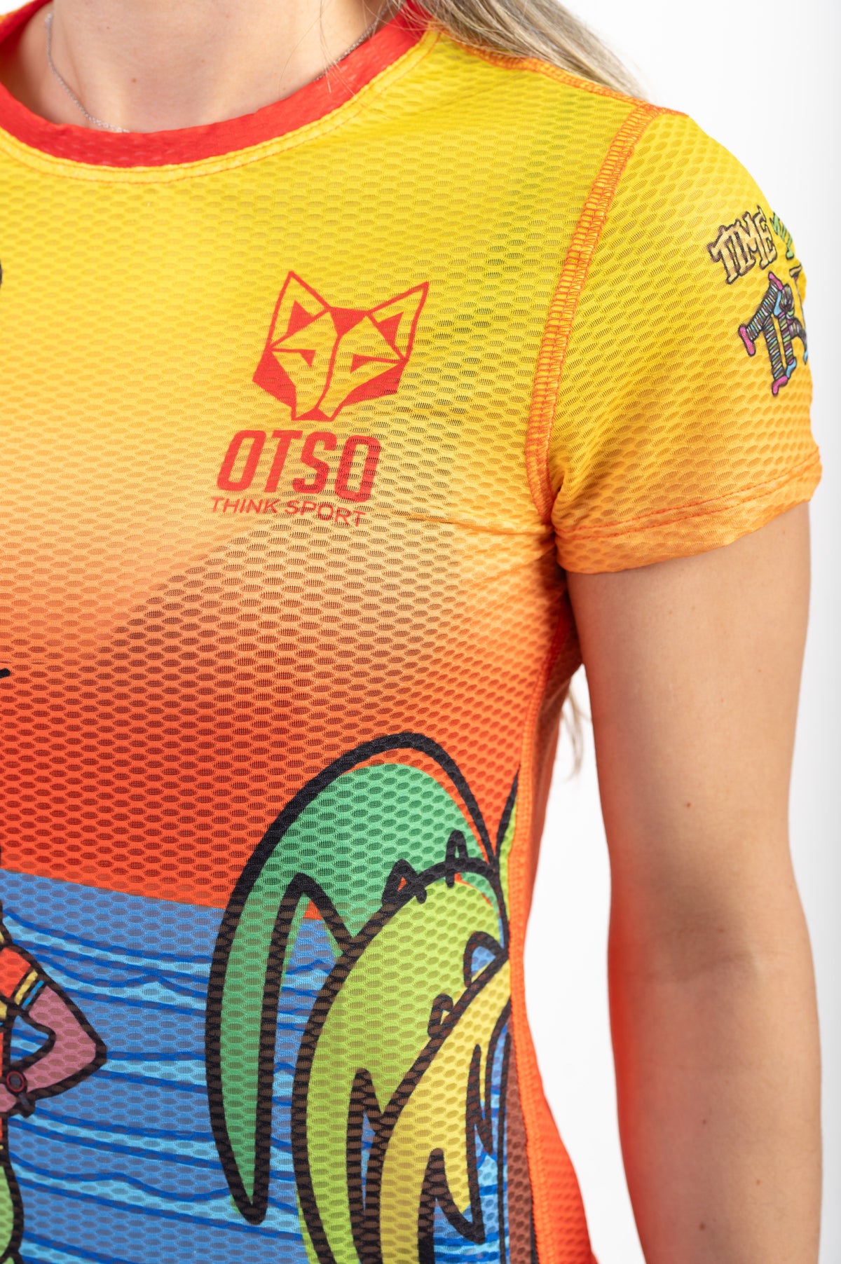 OTSO Damen Kurzarm-Funktionsshirt - Time to Tri Run – Produktansicht 9