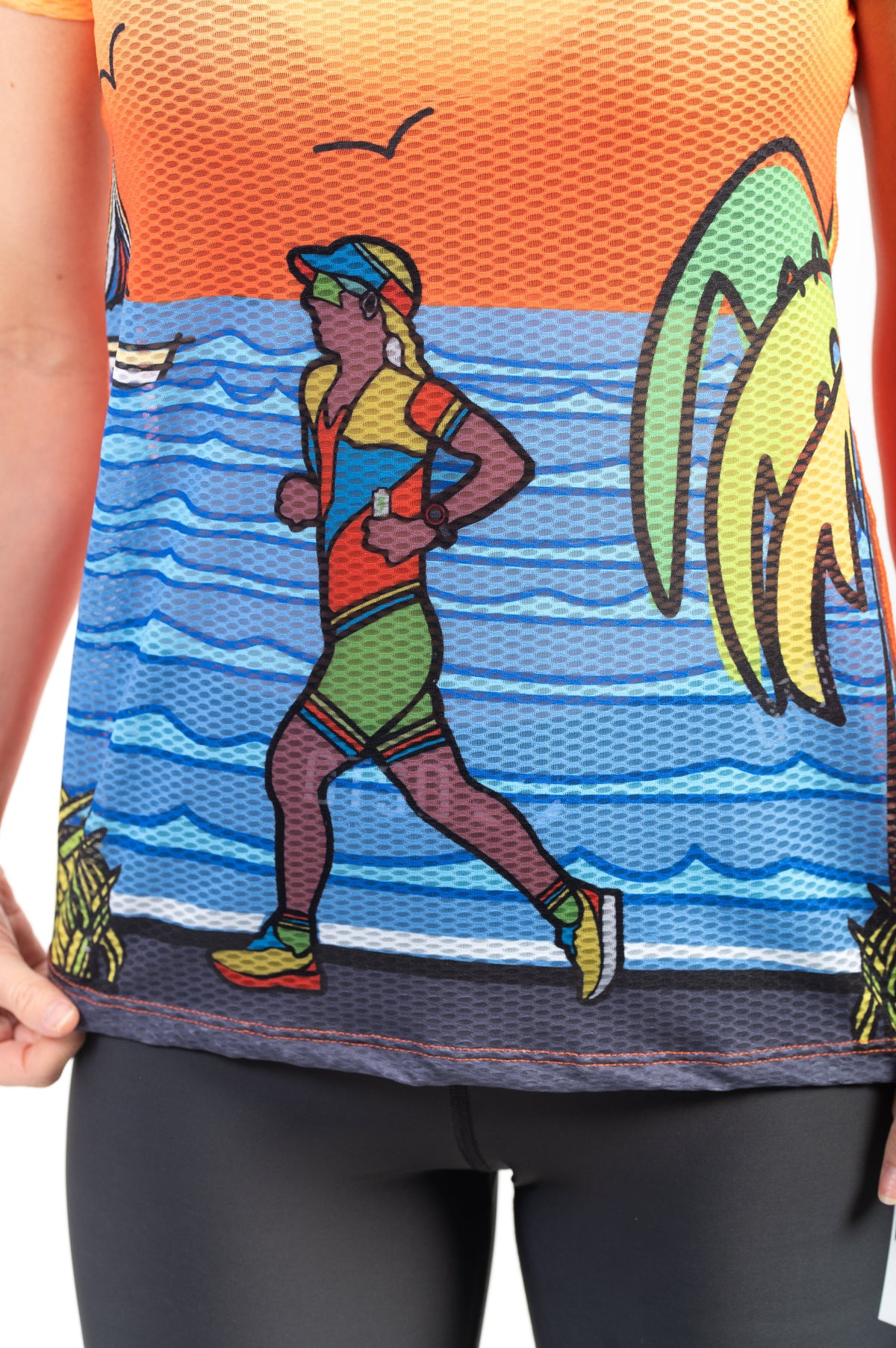 OTSO Damen Kurzarm-Funktionsshirt - Time to Tri Run – Produktansicht 13