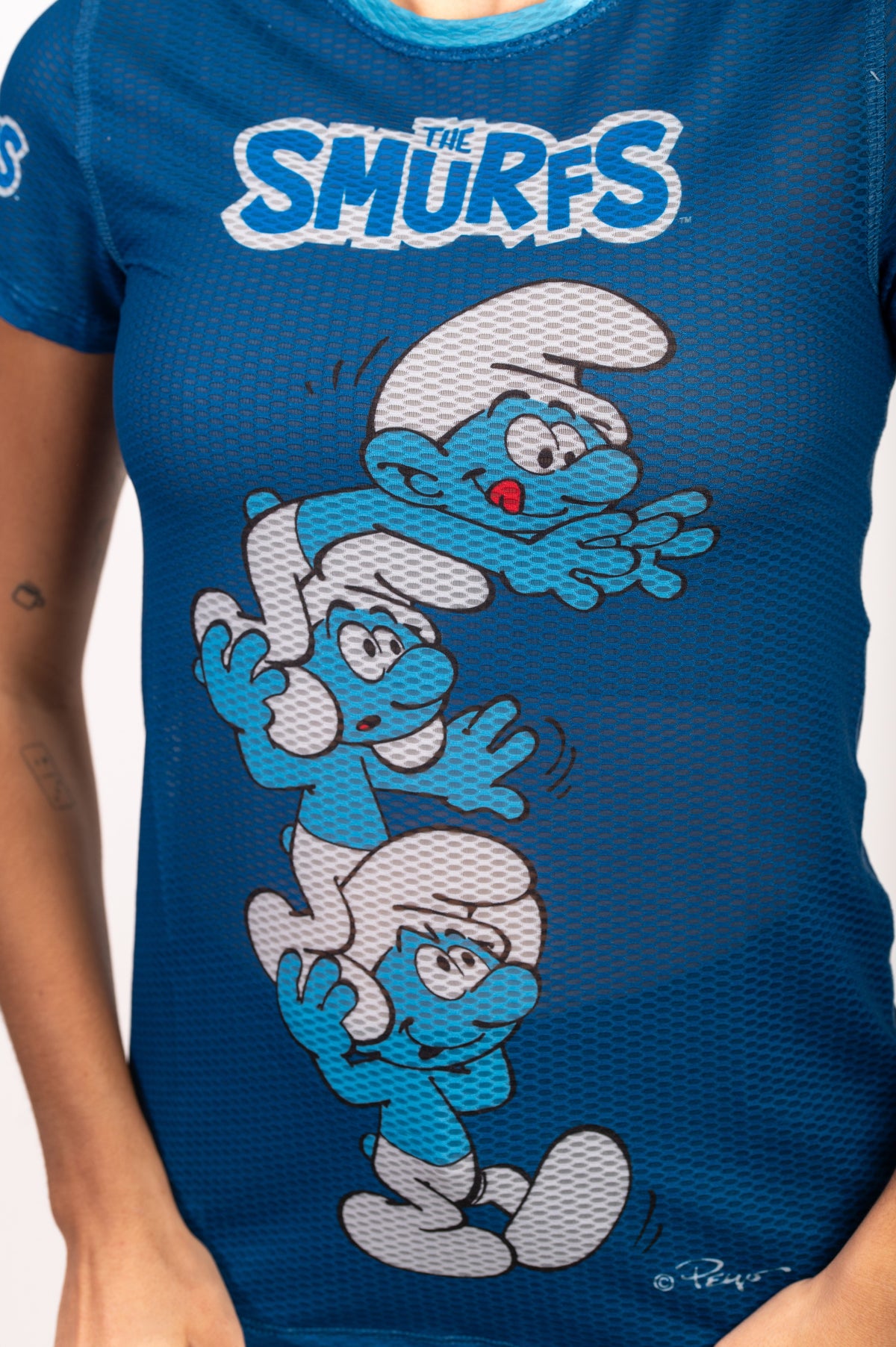 OTSO Damen Kurzarm-Funktionsshirt - Smurf Towers – Produktansicht 7