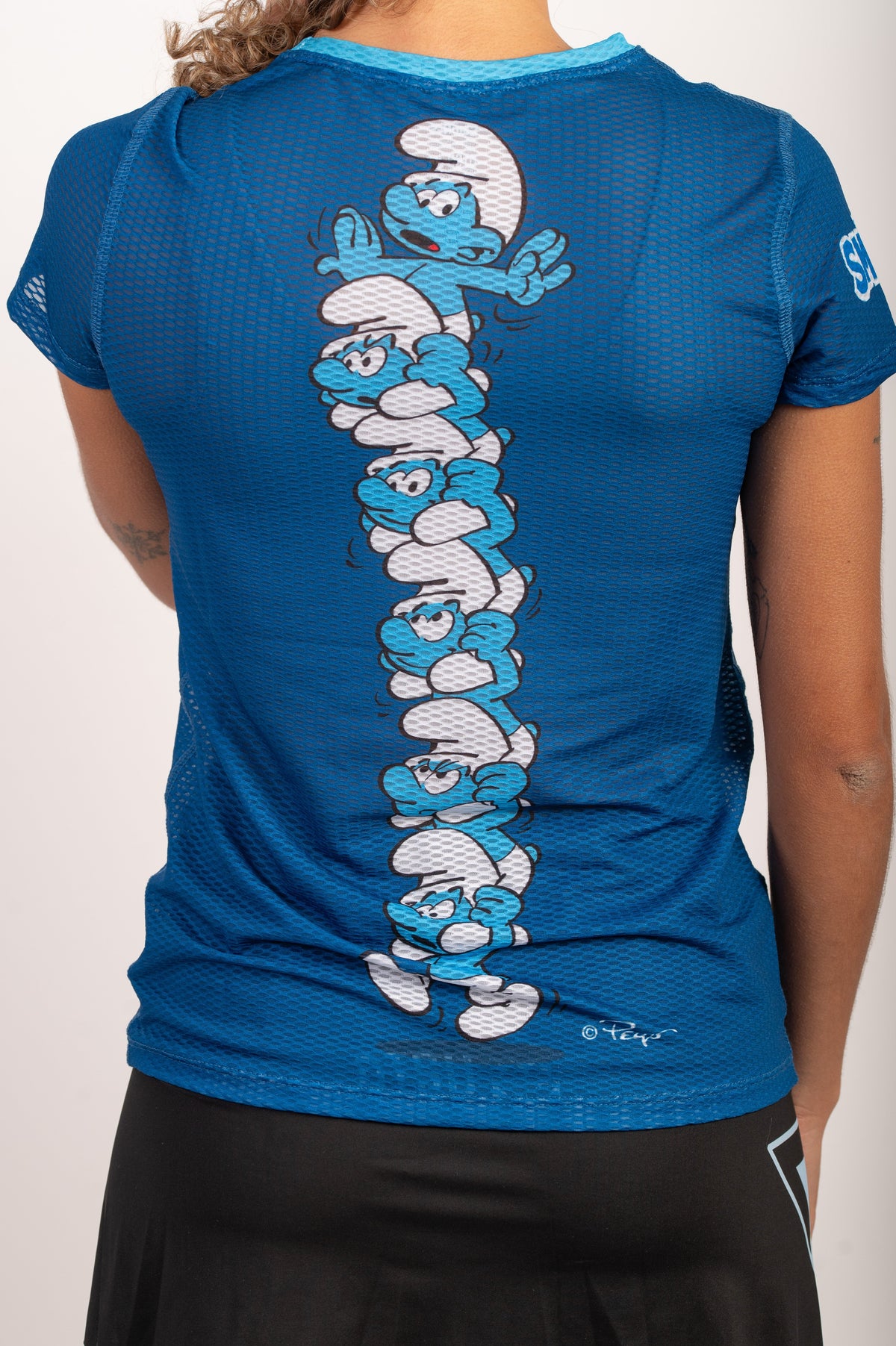 OTSO Damen Kurzarm-Funktionsshirt - Smurf Towers – Produktansicht 8