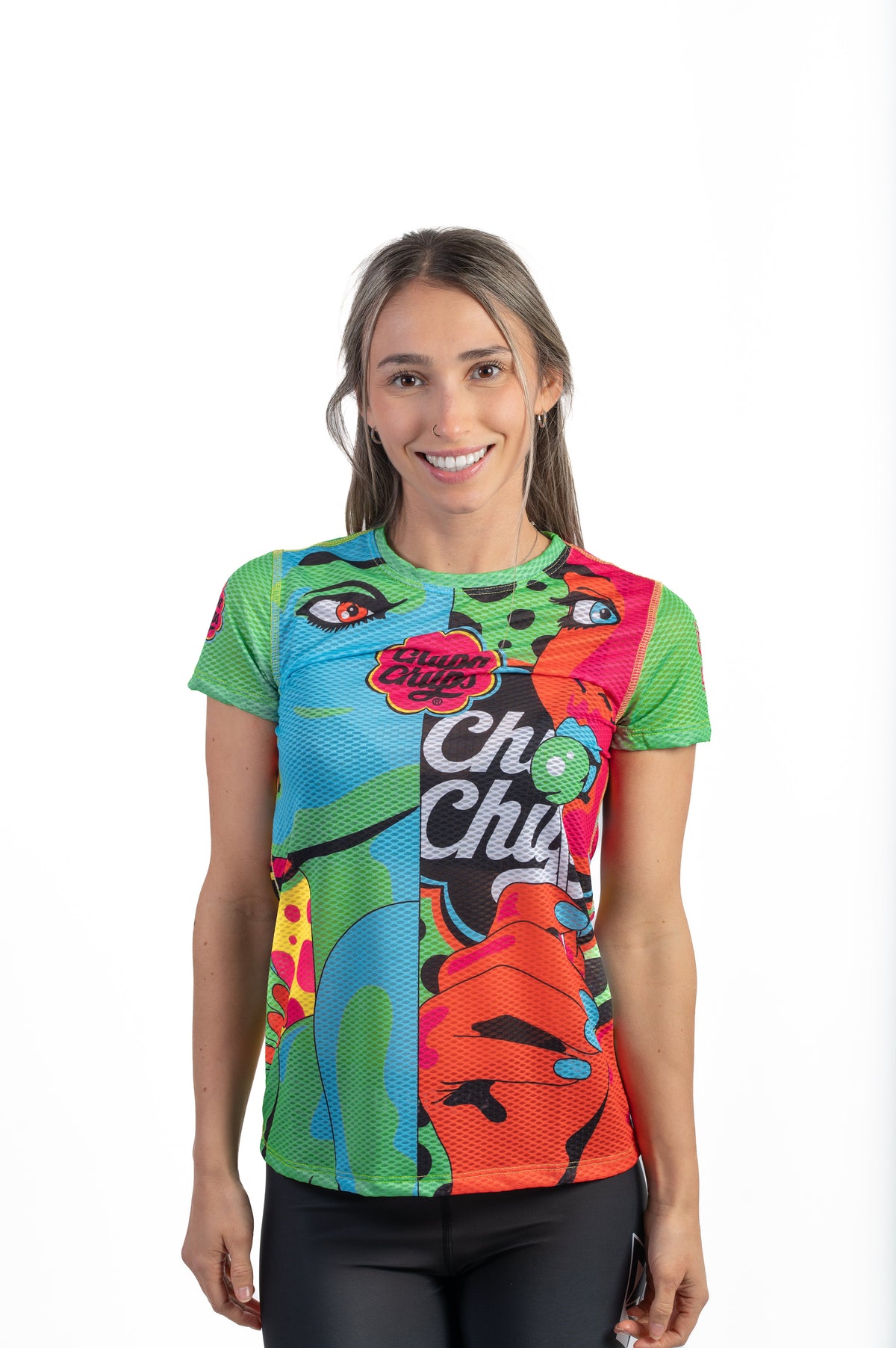 OTSO Damen Kurzarm-Funktionsshirt - Chupa Chups Warhool – Produktansicht 4