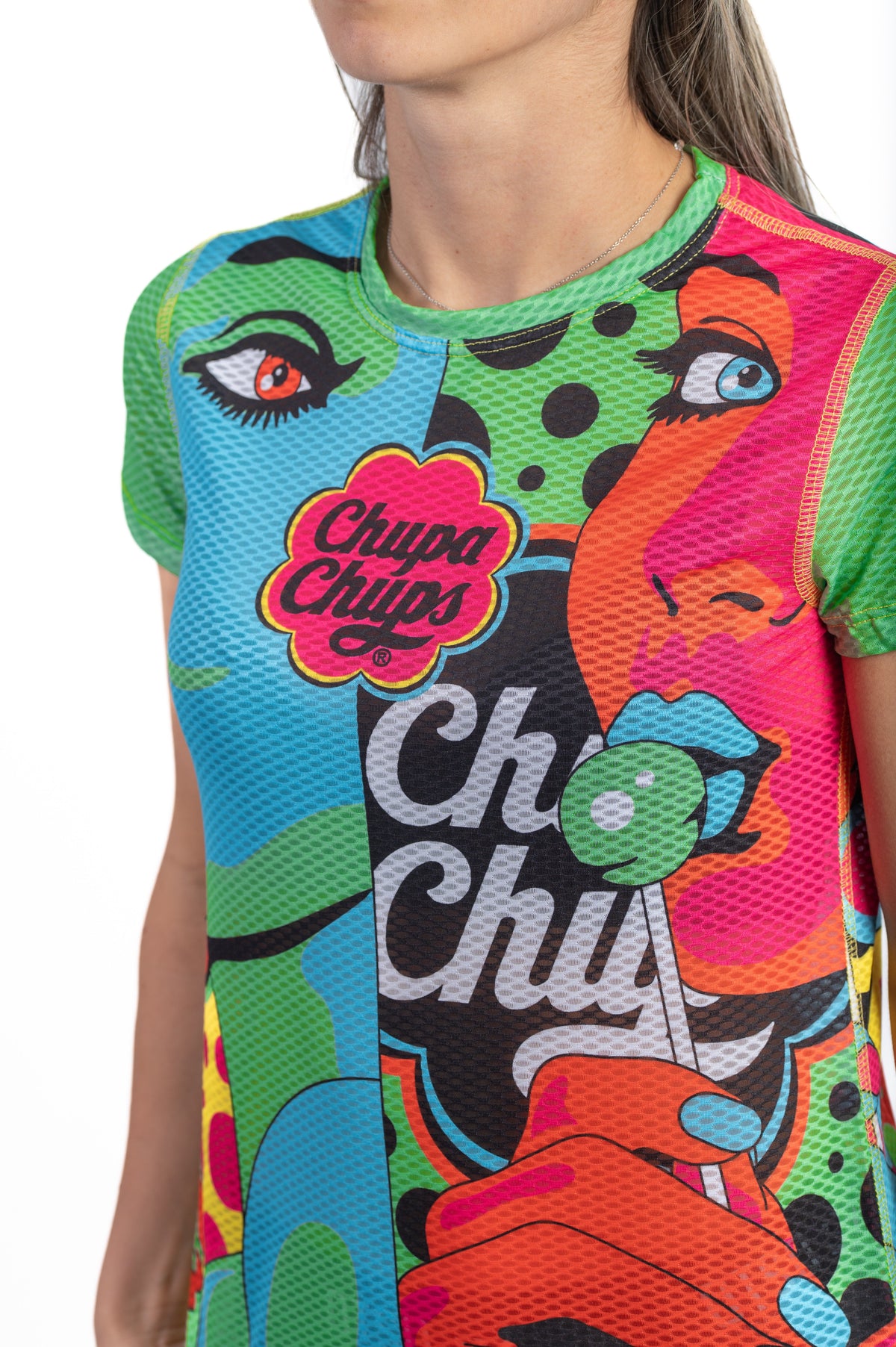 OTSO Damen Kurzarm-Funktionsshirt - Chupa Chups Warhool – Produktansicht 8