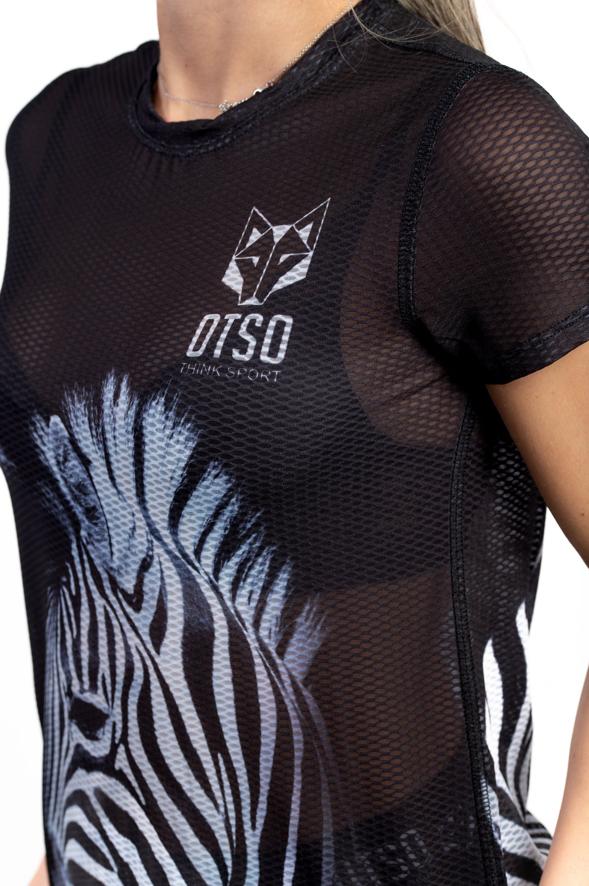 OTSO Damen Kurzarm-Funktionsshirt - Zebra – Produktansicht 7