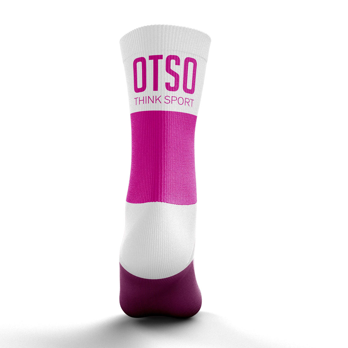 OTSO Multisport-Socken Medium Cut - Fluo Pink & White – Produktansicht 2