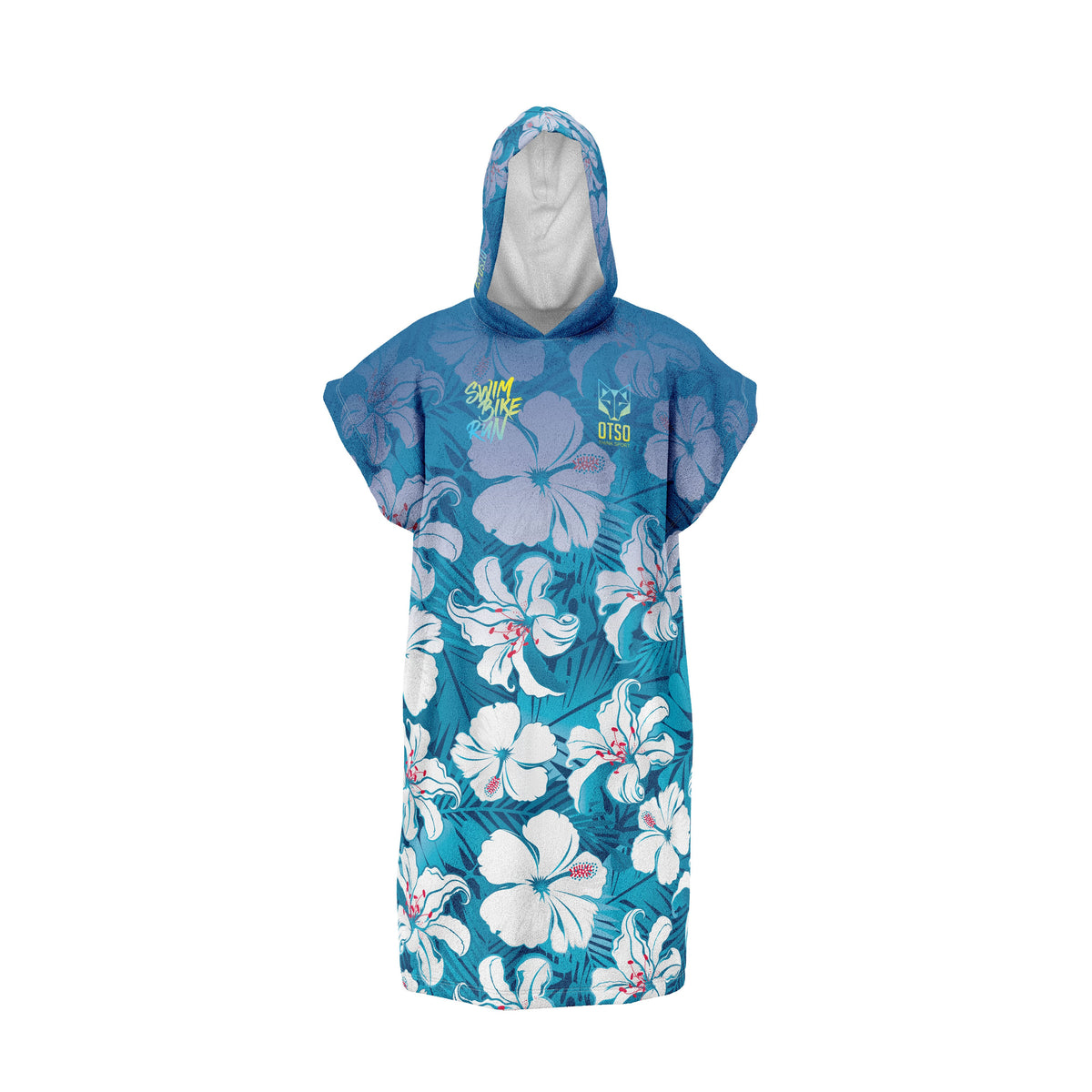 OTSO Schwimmponcho - Swim Bike Run Flower – Produktansicht