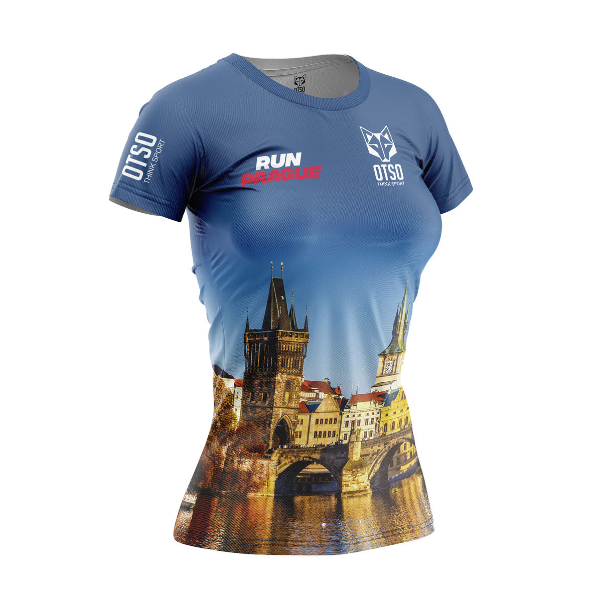 OTSO Damen Kurzarm-Funktionsshirt - Run Prague – Produktansicht
