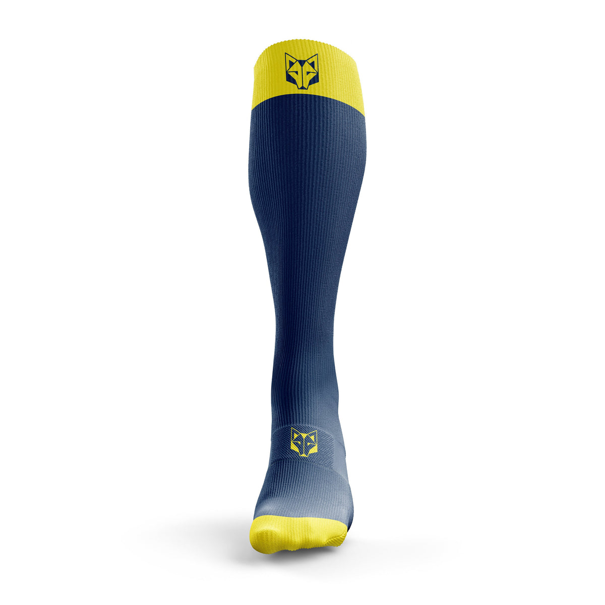 OTSO Recovery-Kompressionssocken - Navy Blue & Fluo Yellow – Produktansicht 2
