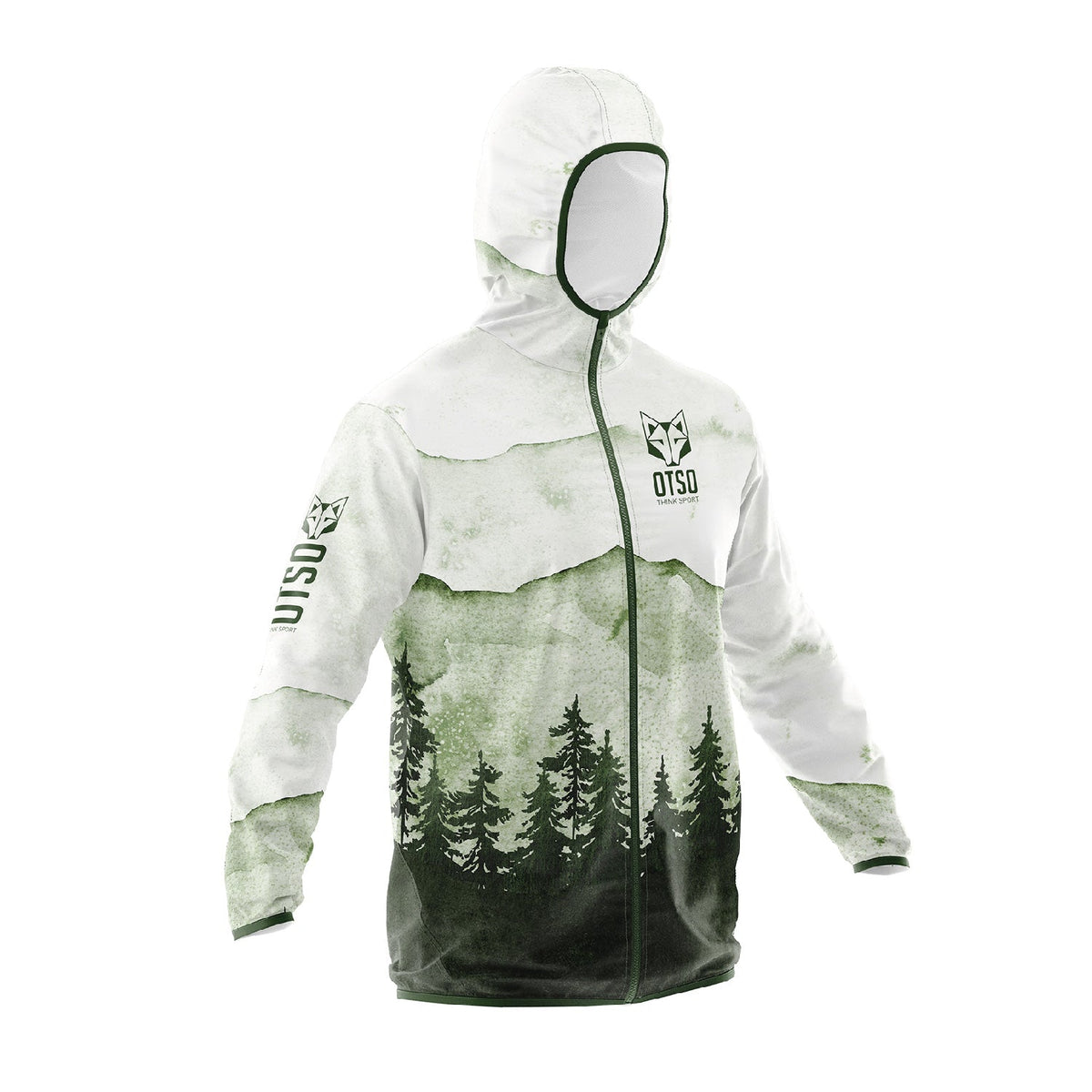 OTSO Unisex Laufjacke - Green Forest – Produktansicht