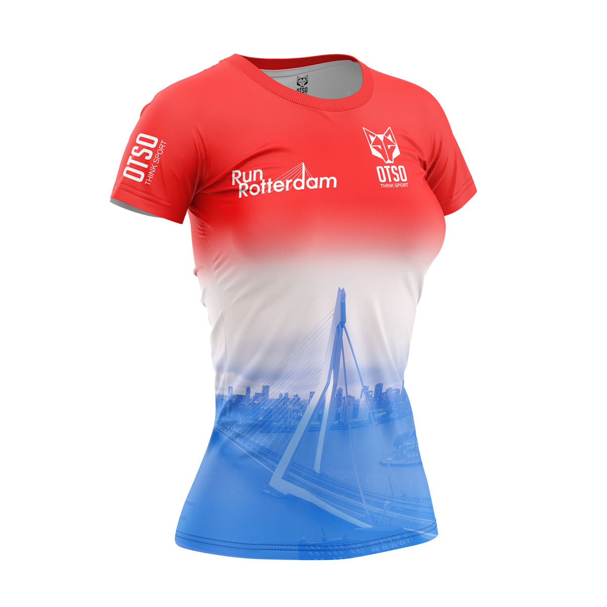 OTSO Damen Kurzarm-Funktionsshirt - Run Rotterdam – Produktansicht