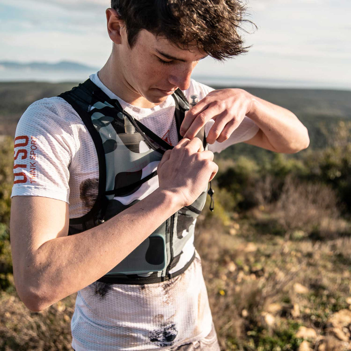 OTSO Trailrunning-Rucksack - Camo Grey – Produktansicht 2