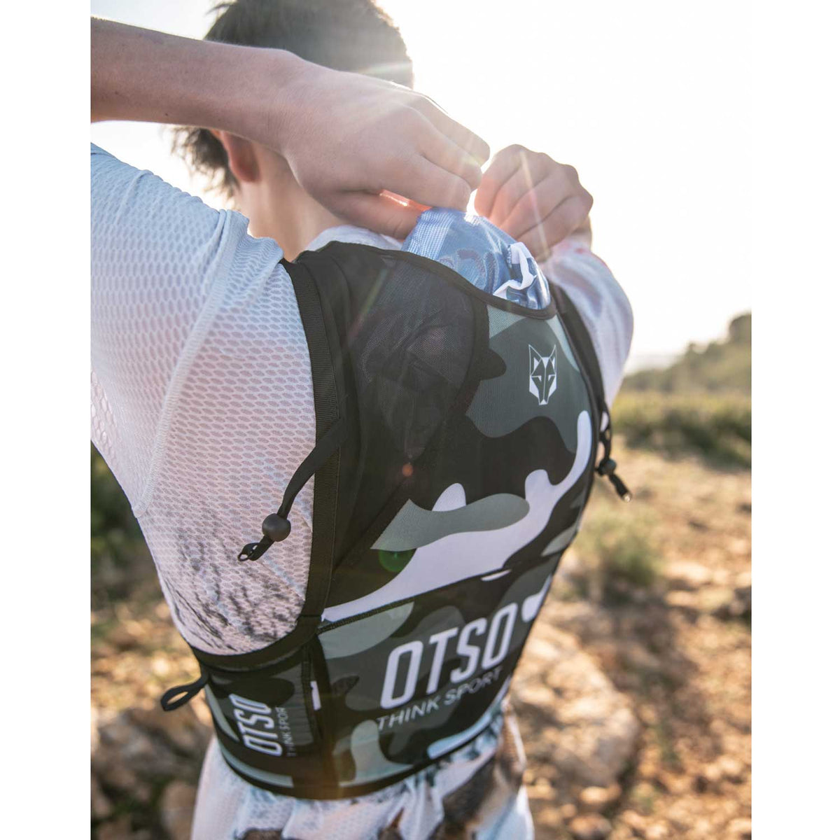 OTSO Trailrunning-Rucksack - Camo Grey – Produktansicht 3