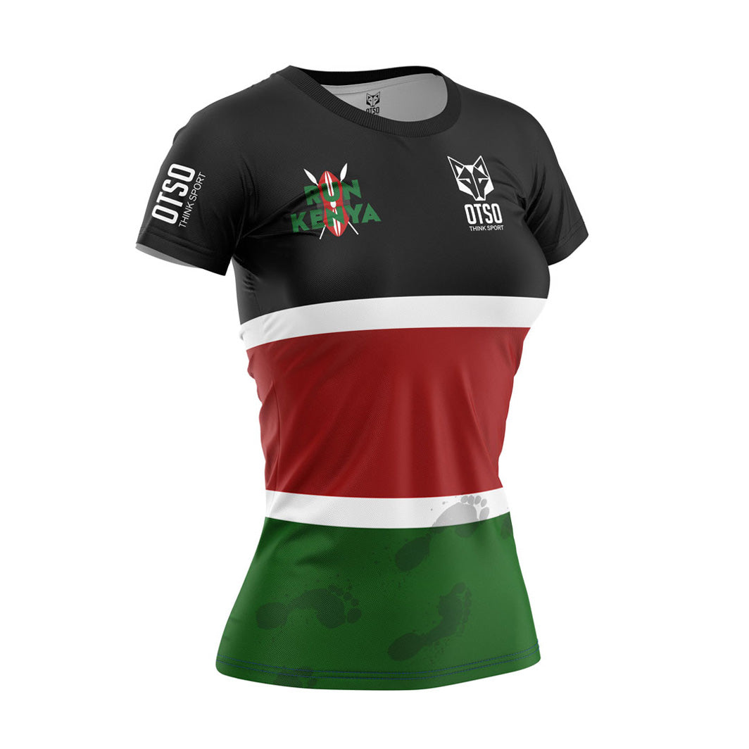 OTSO Damen Kurzarm-Funktionsshirt - Run Kenya – Produktansicht