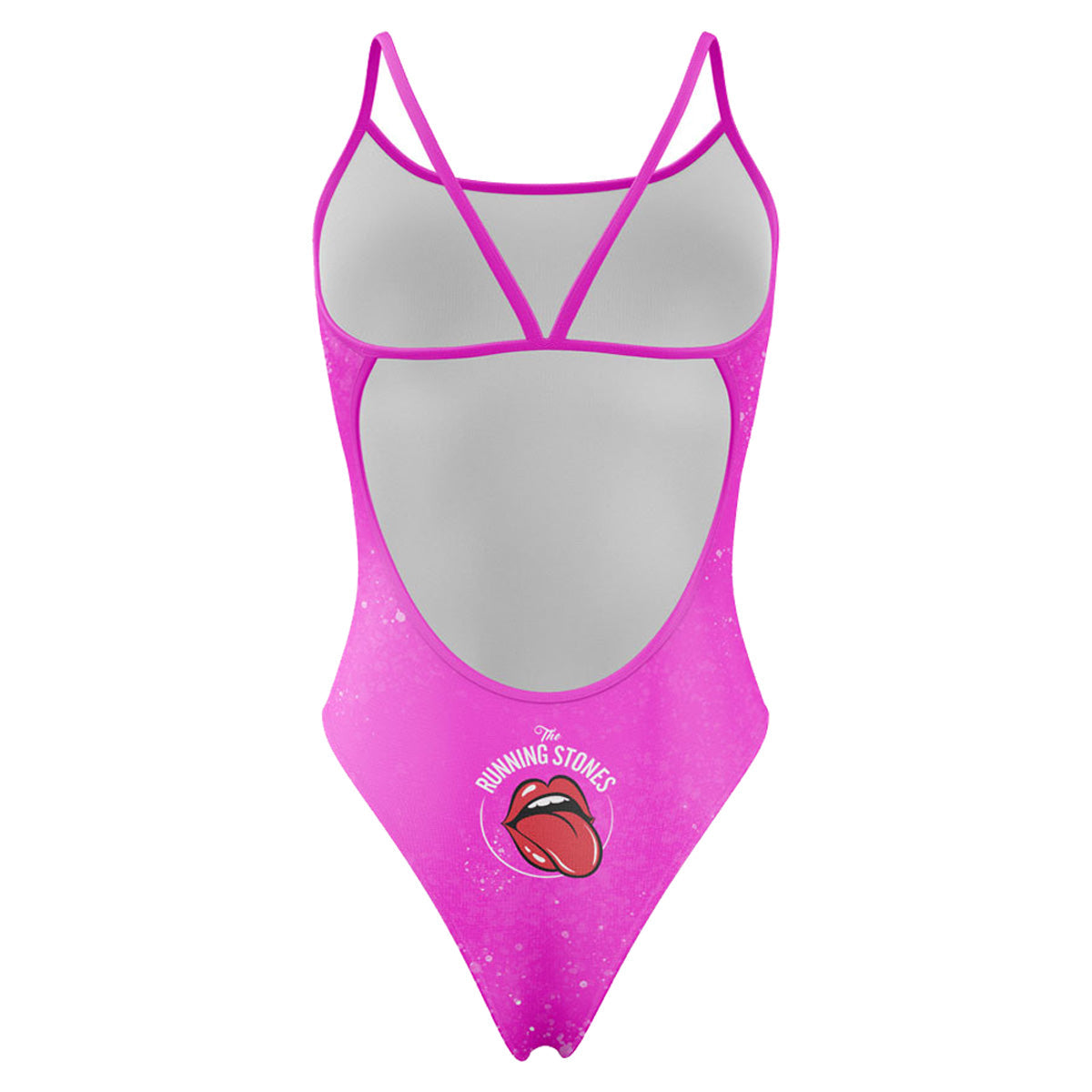 OTSO Damen Badeanzug - Running Stones Pink – Produktansicht 2