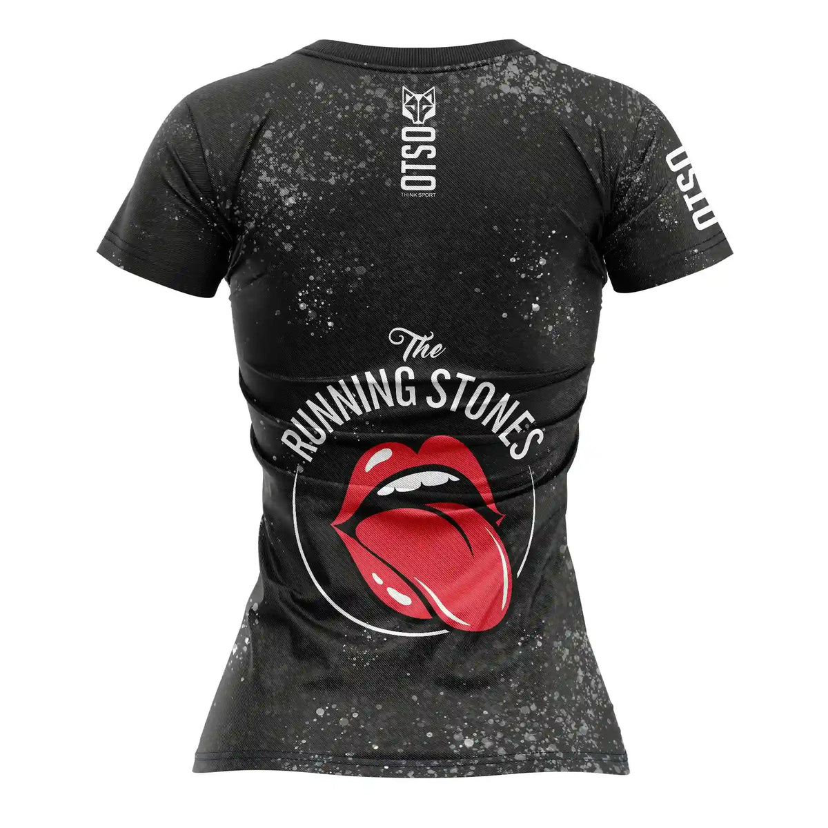 OTSO Damen Kurzarm-Funktionsshirt - Running Stones – Produktansicht 2
